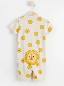 Pyjamas>Lindex Pyjamasromper Med Lejon Light Beige