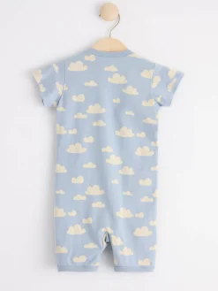 Pyjamas>Lindex Pyjamasromper Med Moln Light Dusty Blue