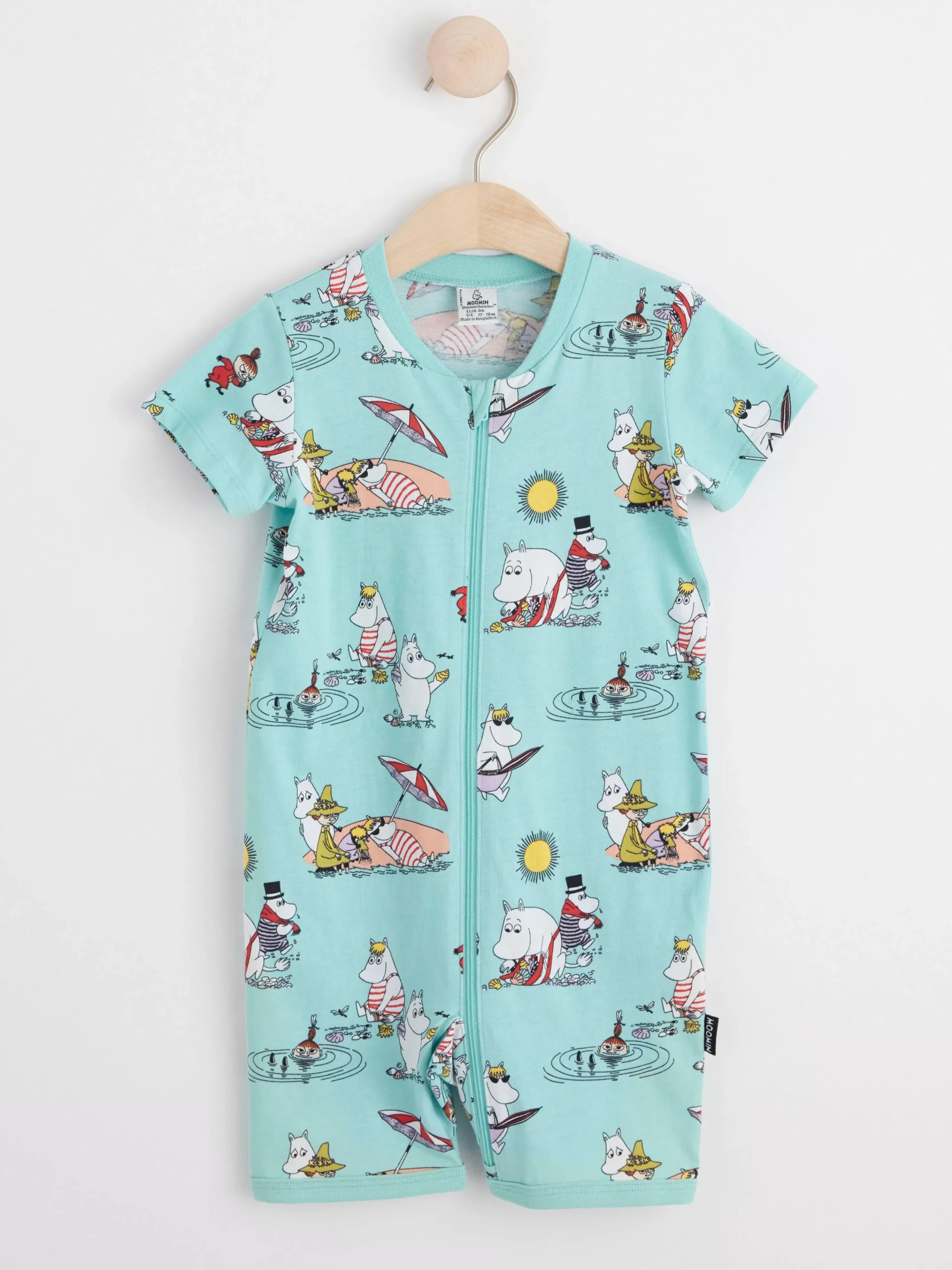 Pyjamas>Lindex Pyjamasromper Med Mumin Dusty Aqua