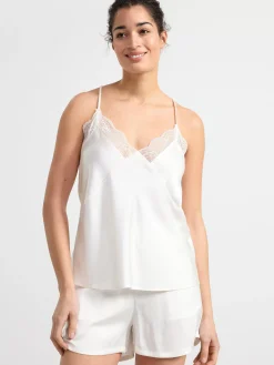 Nattplagg>Lindex Pyjamasset I Satin Light White