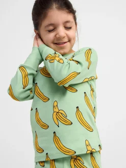 Nattplagg>Lindex Pyjamasset Med Bananer Green