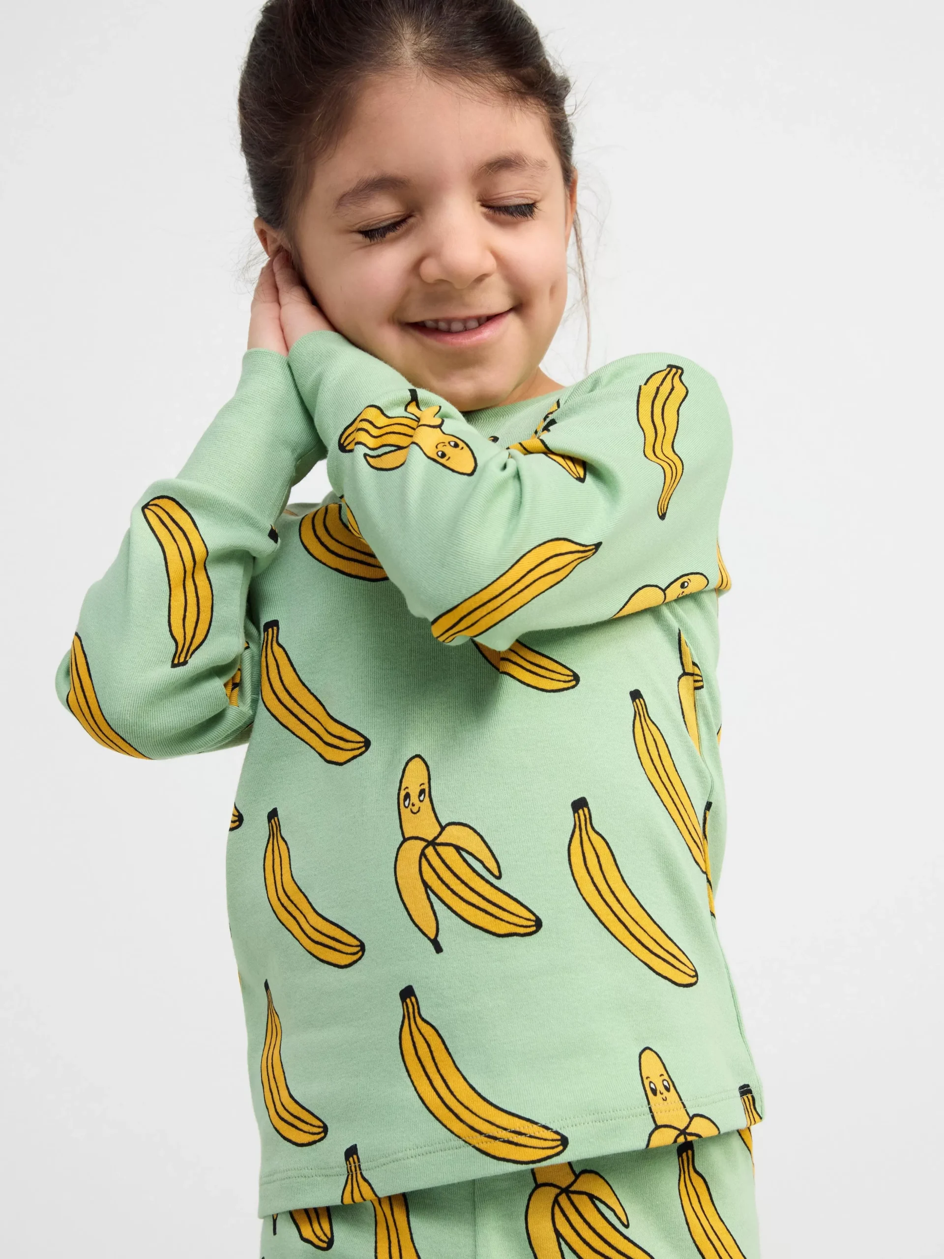 Nattplagg>Lindex Pyjamasset Med Bananer Green