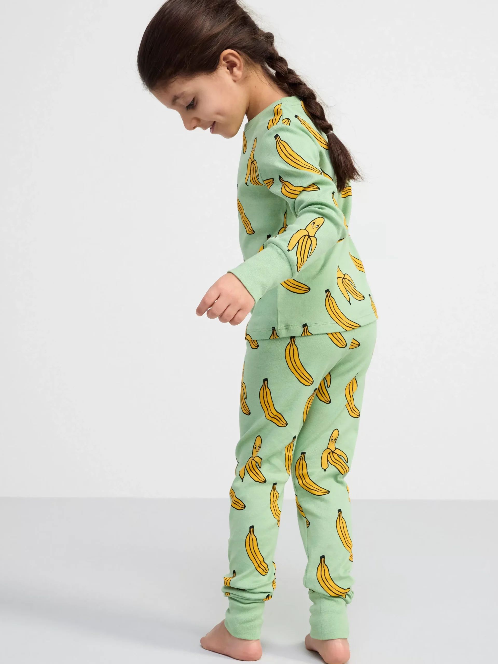 Nattplagg>Lindex Pyjamasset Med Bananer Green