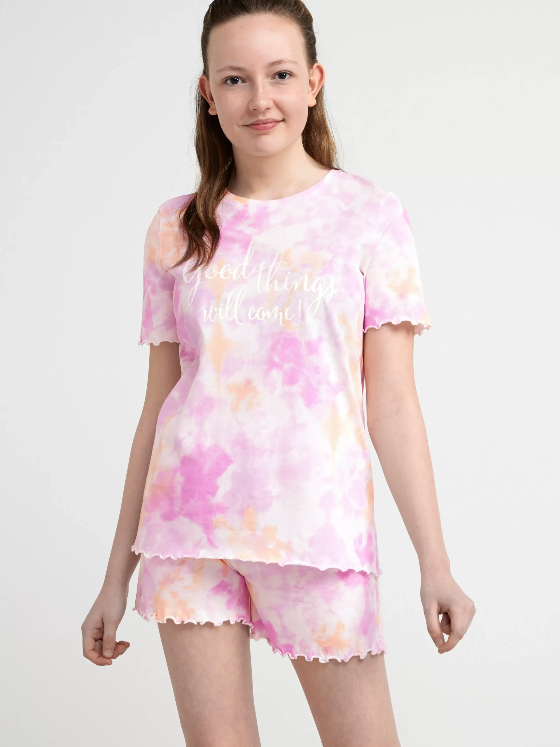 Nattplagg>Lindex Pyjamasset Med Batikmonster Light Lilac