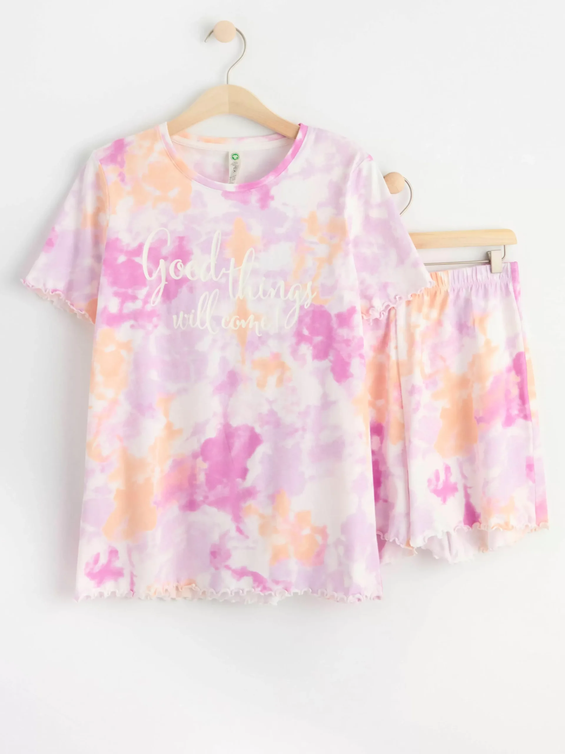 Nattplagg>Lindex Pyjamasset Med Batikmonster Light Lilac