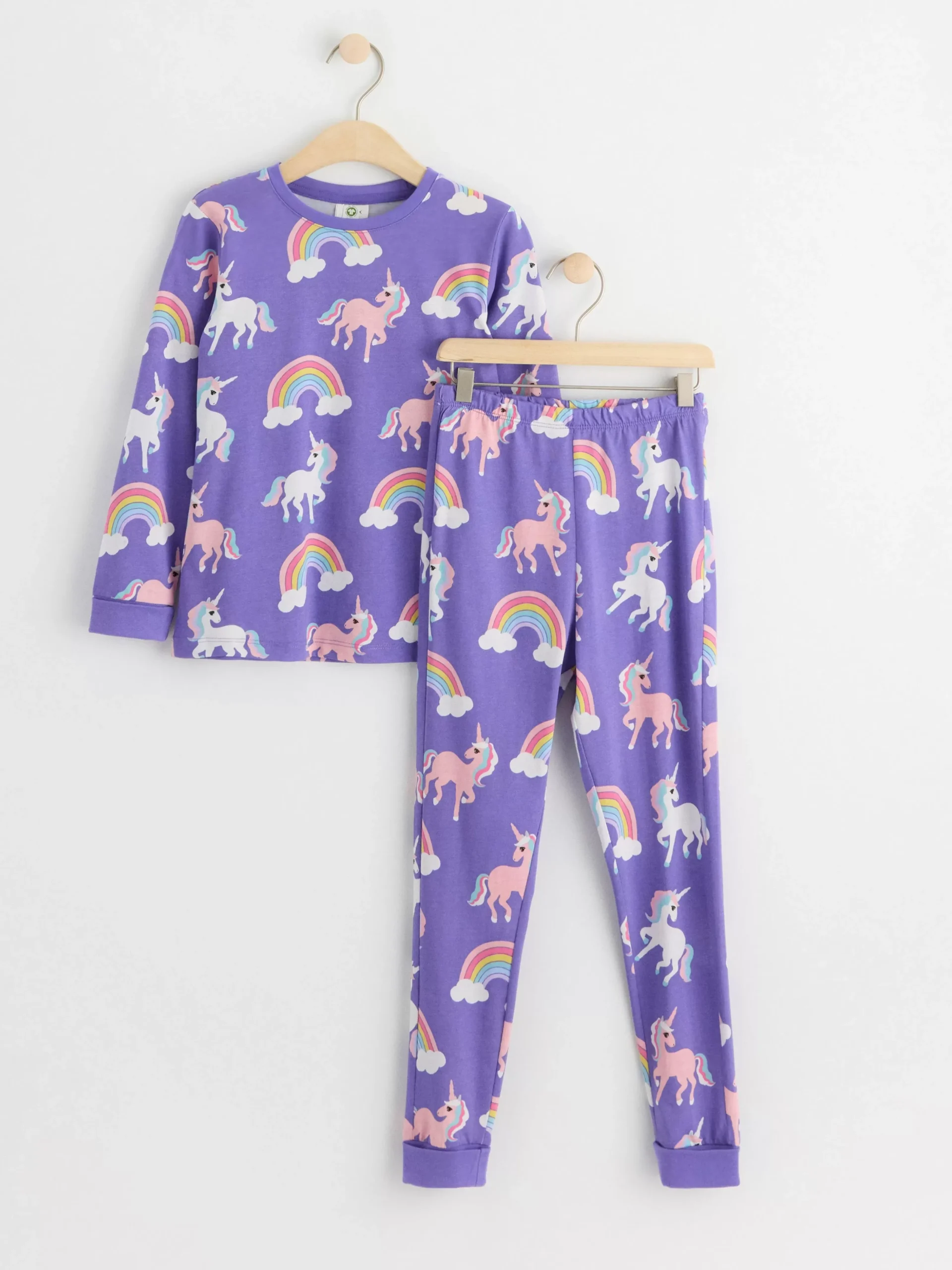 Nattplagg>Lindex Pyjamasset Med Enhorningar Dk Lilac