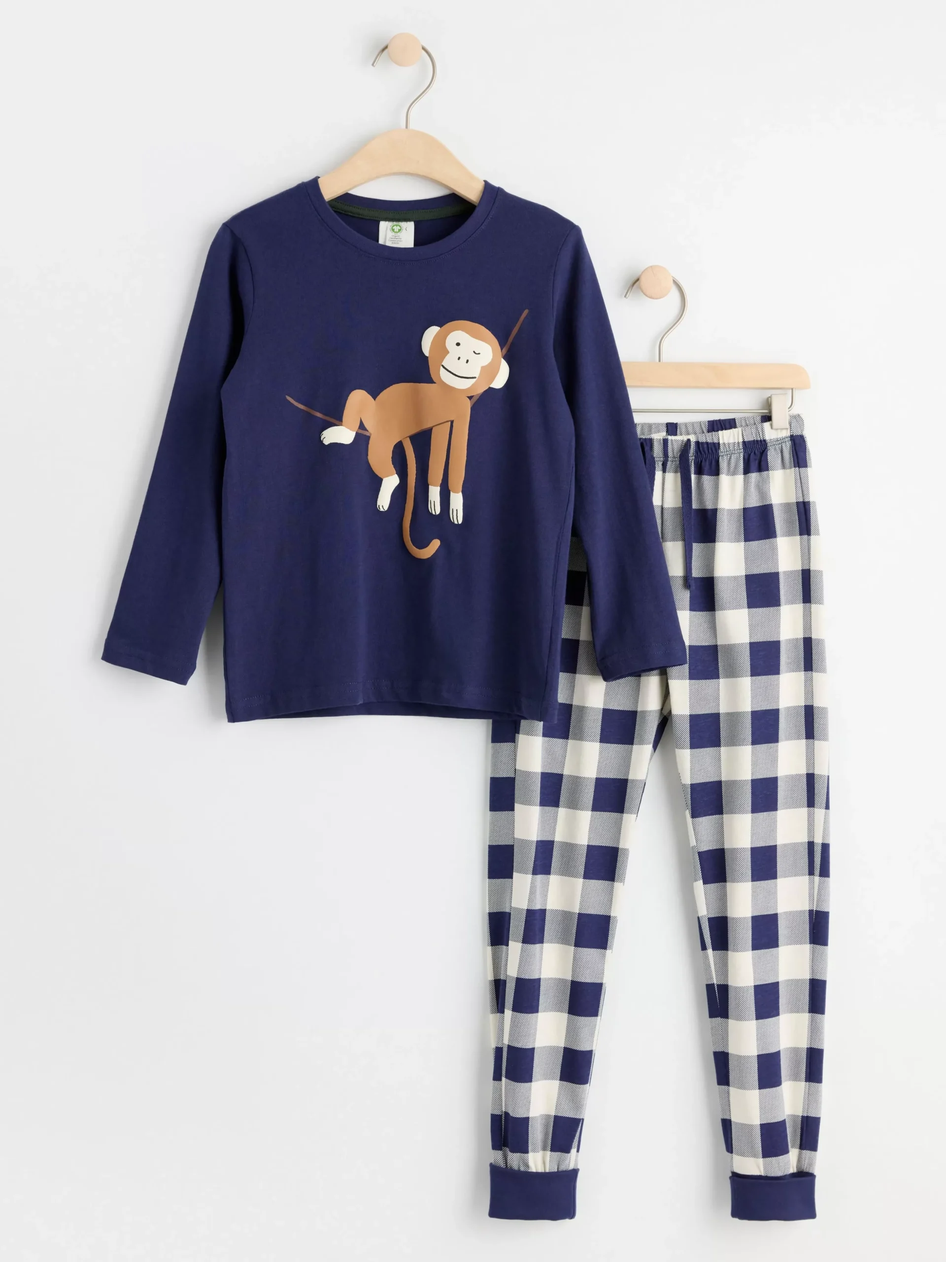 Nattplagg>Lindex Pyjamasset Med Ett Tryck Med En Apa Dark Blue