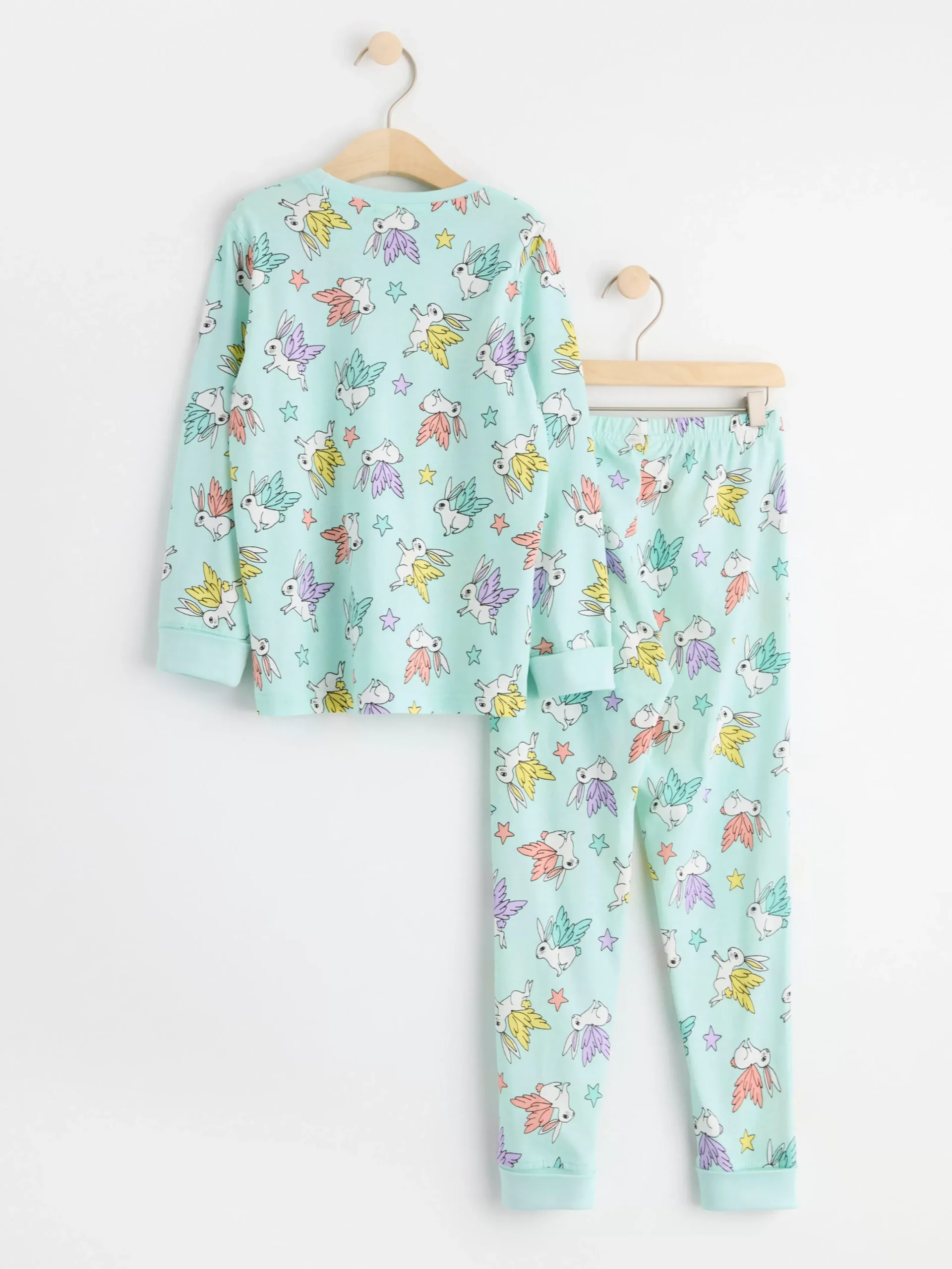 Nattplagg>Lindex Pyjamasset Med Kaniner Light Green