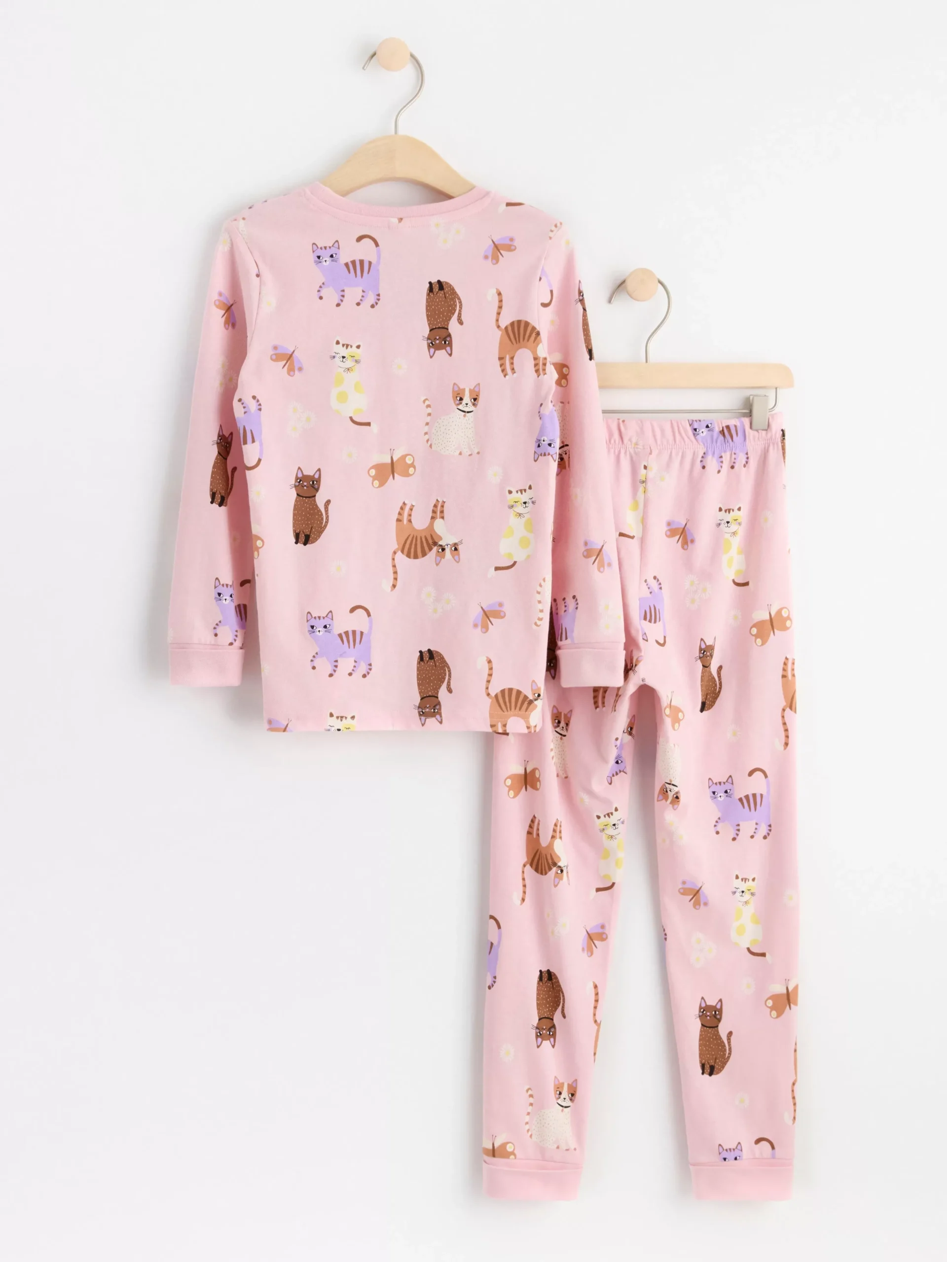 Nattplagg>Lindex Pyjamasset Med Katter Och Fjarilar Light Pink