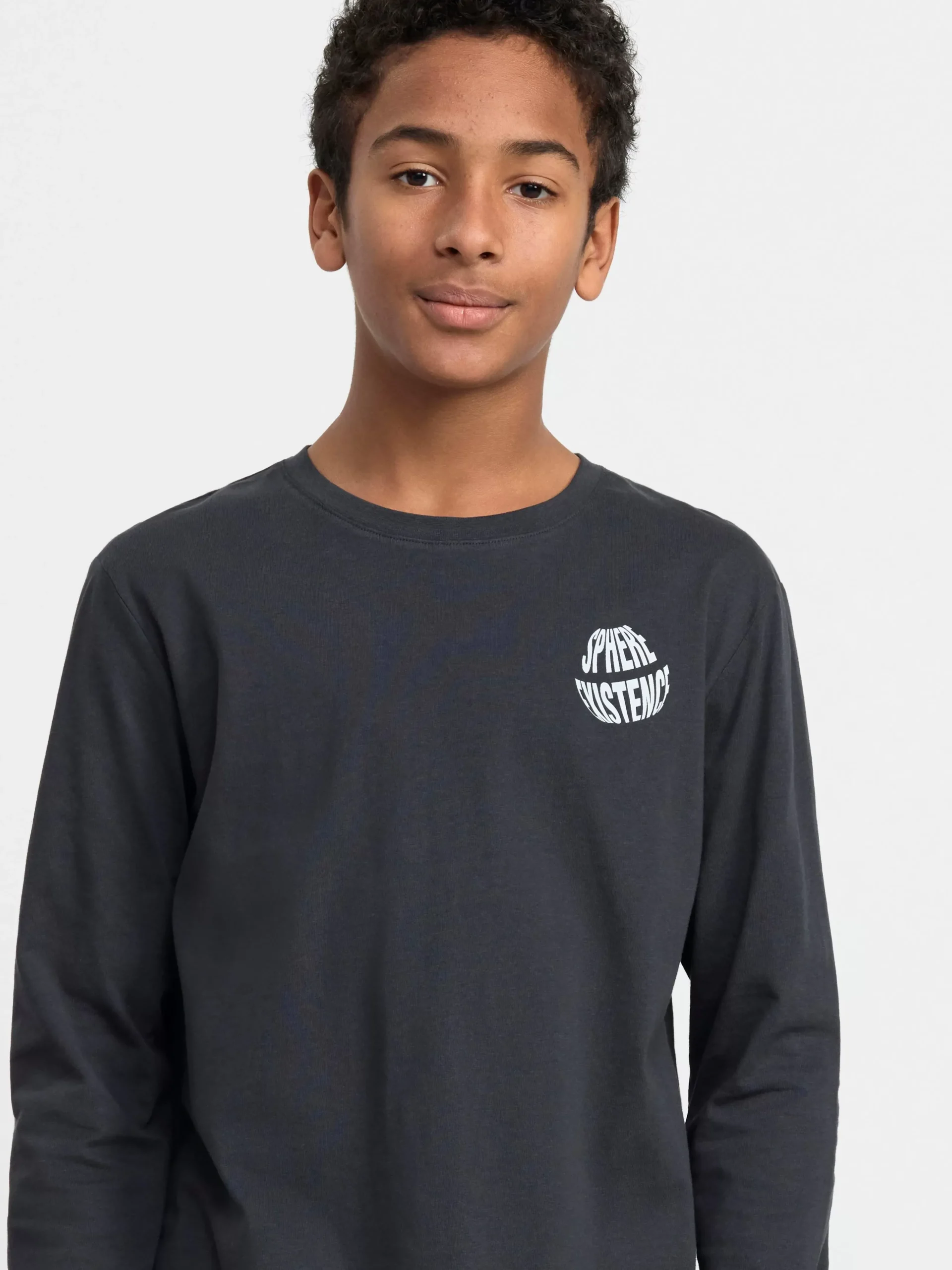 Nattplagg>Lindex Pyjamasset Med Langarmad Troja Och Byxa Offblack