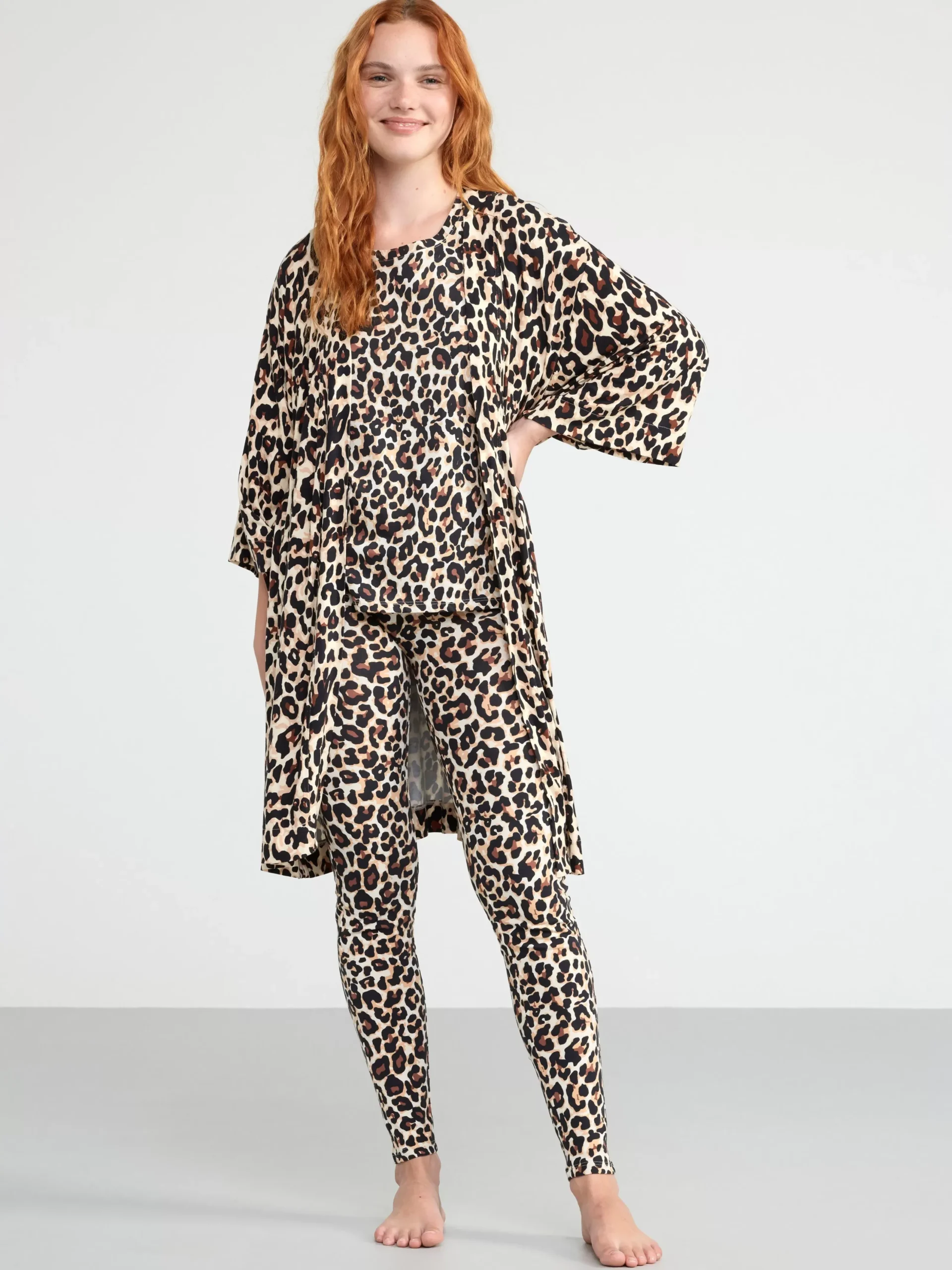 Nattplagg>Lindex Pyjamasset Med Leggings Black