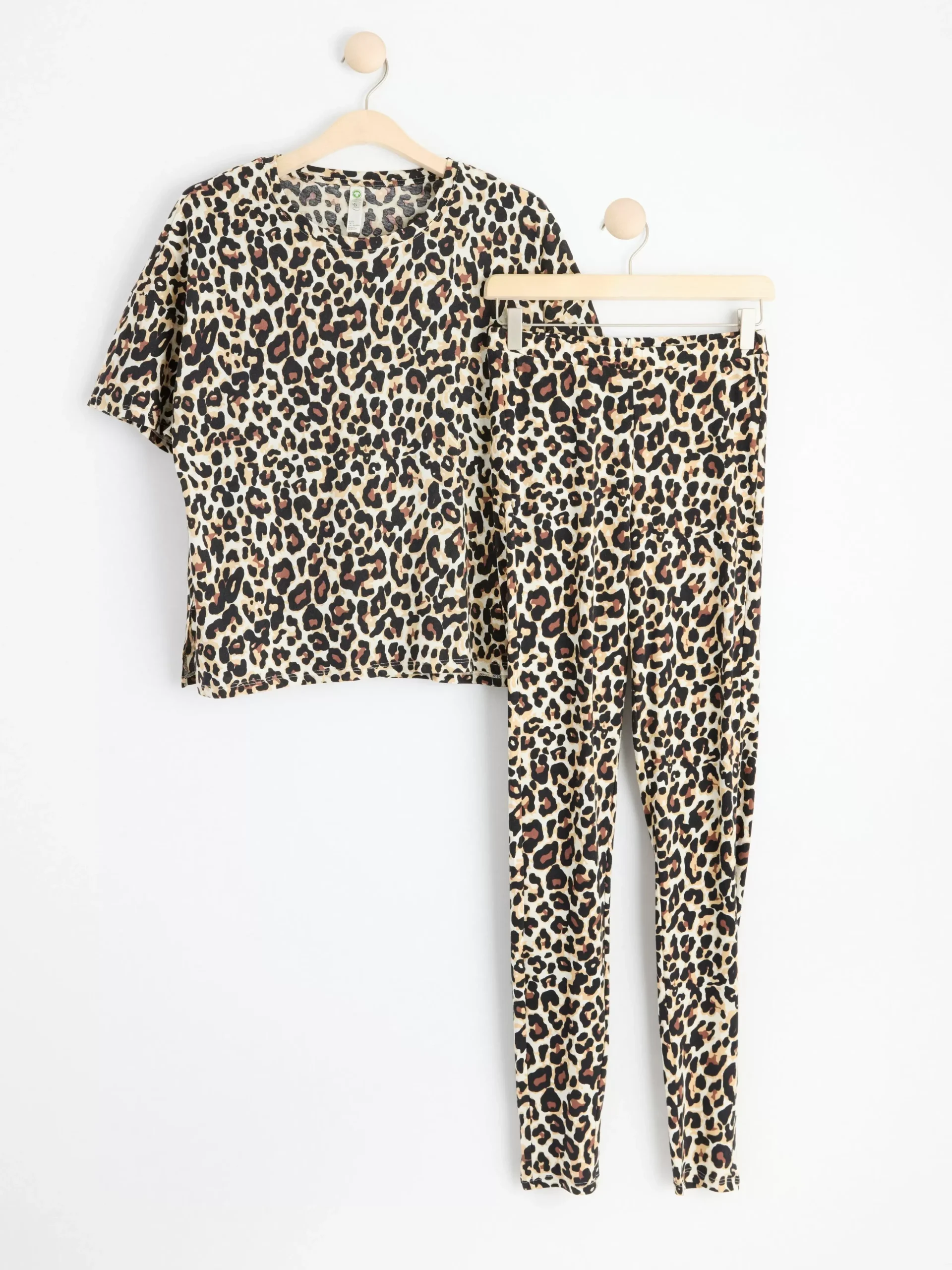 Nattplagg>Lindex Pyjamasset Med Leggings Black