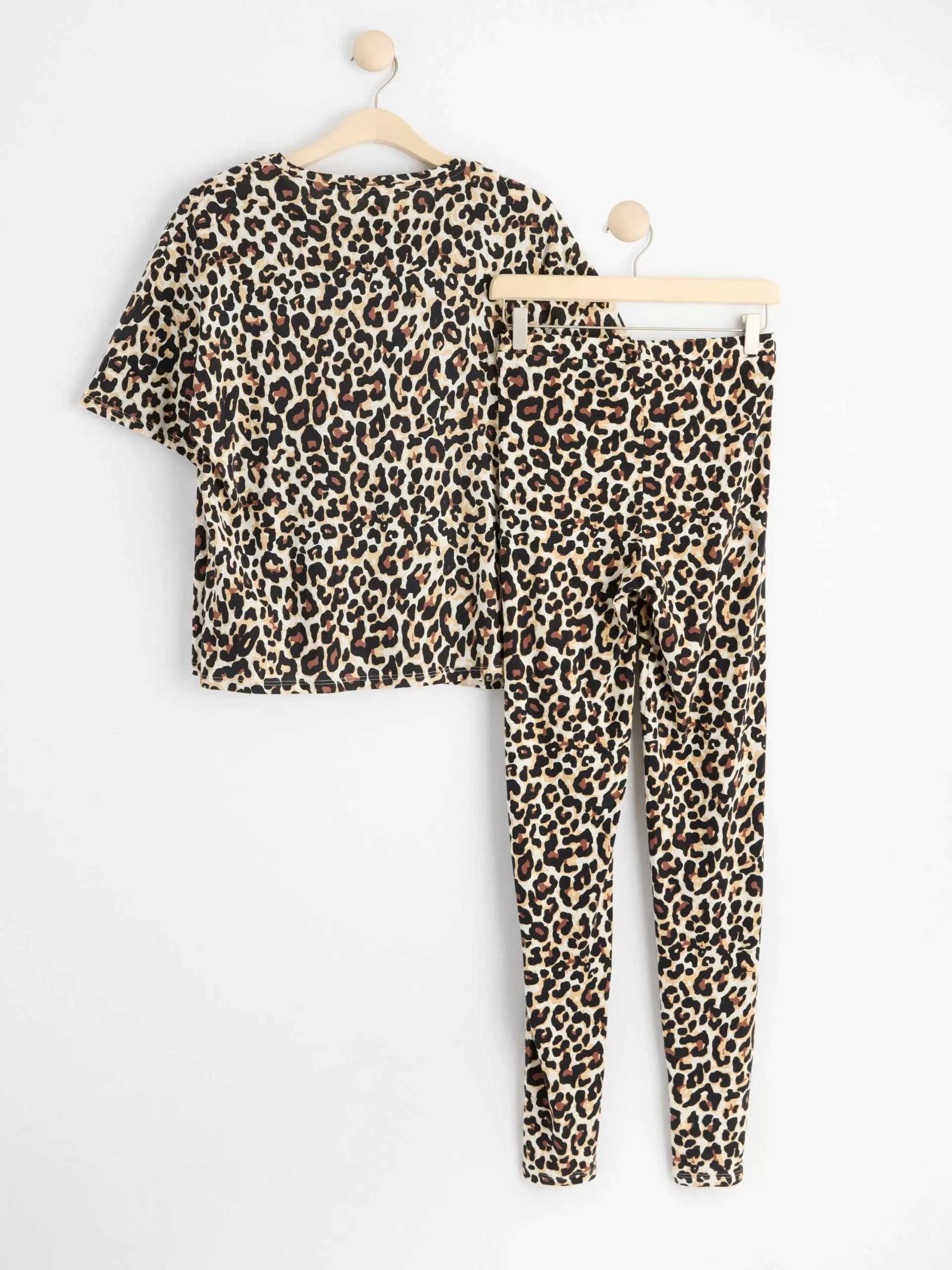 Nattplagg>Lindex Pyjamasset Med Leggings Black
