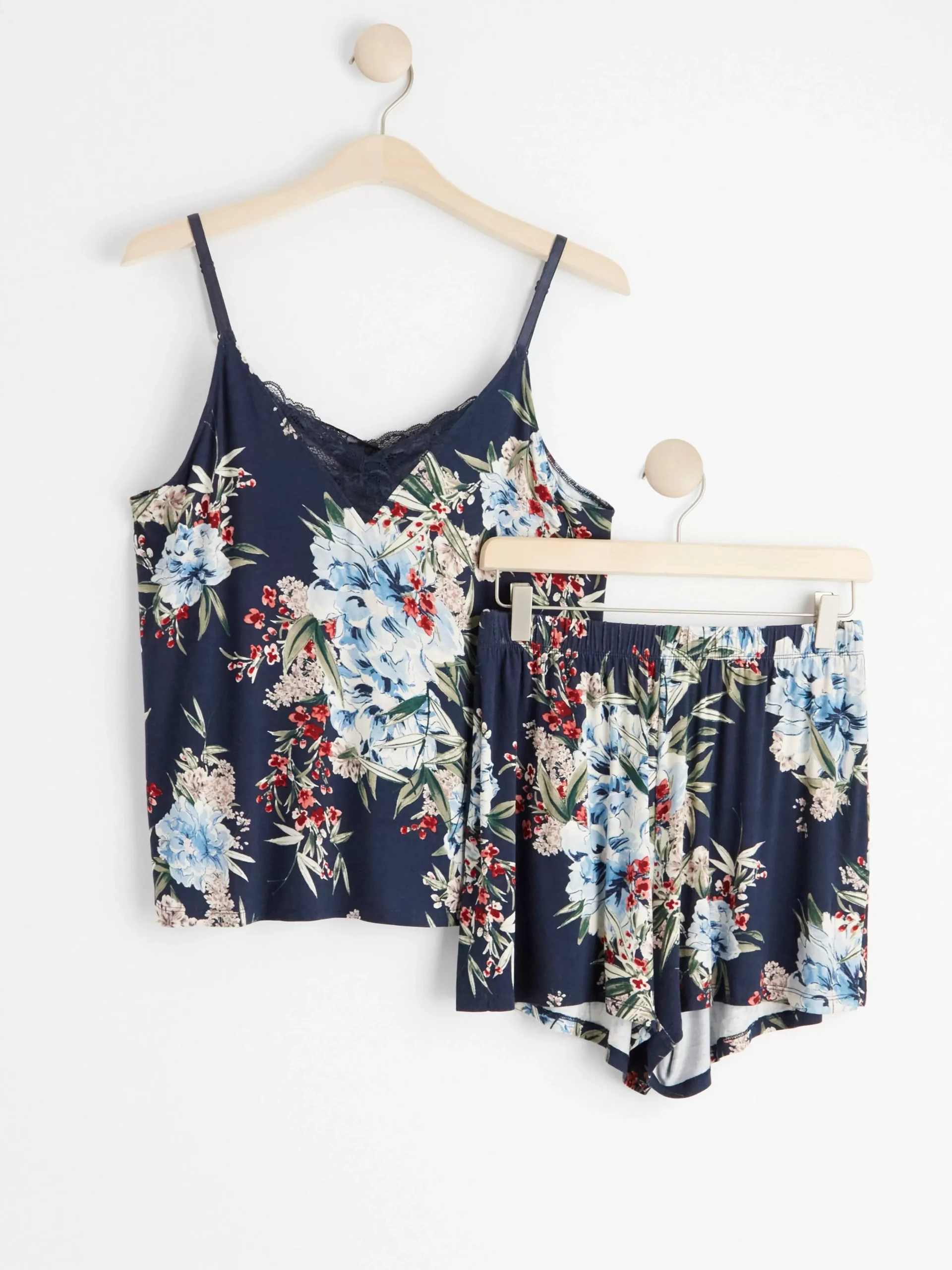 Nattplagg>Lindex Pyjamasset Med Linne Och Shorts Navy
