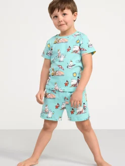 Nattplagg>Lindex Pyjamasset Med Mumin Dusty Aqua