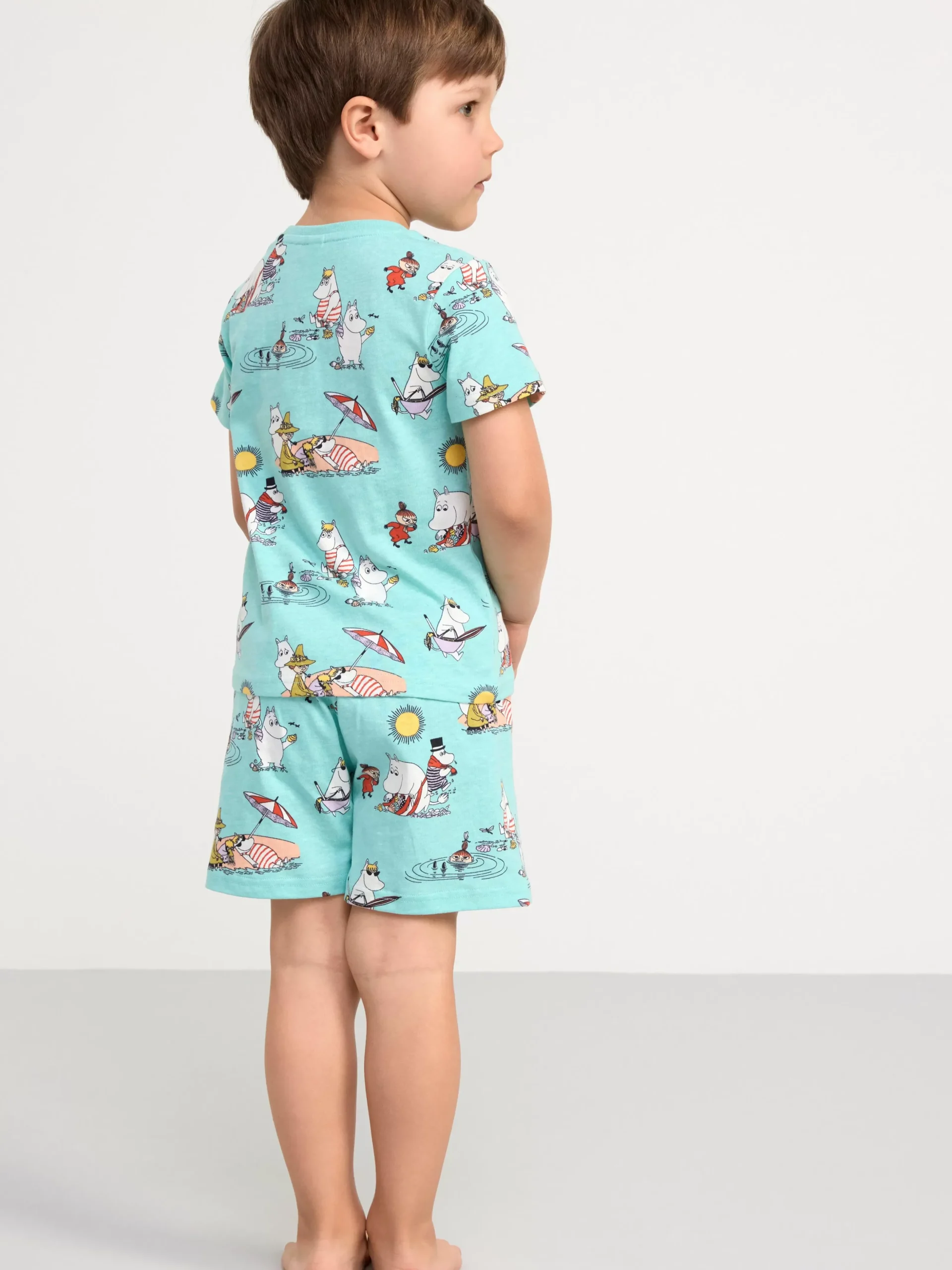 Nattplagg>Lindex Pyjamasset Med Mumin Dusty Aqua