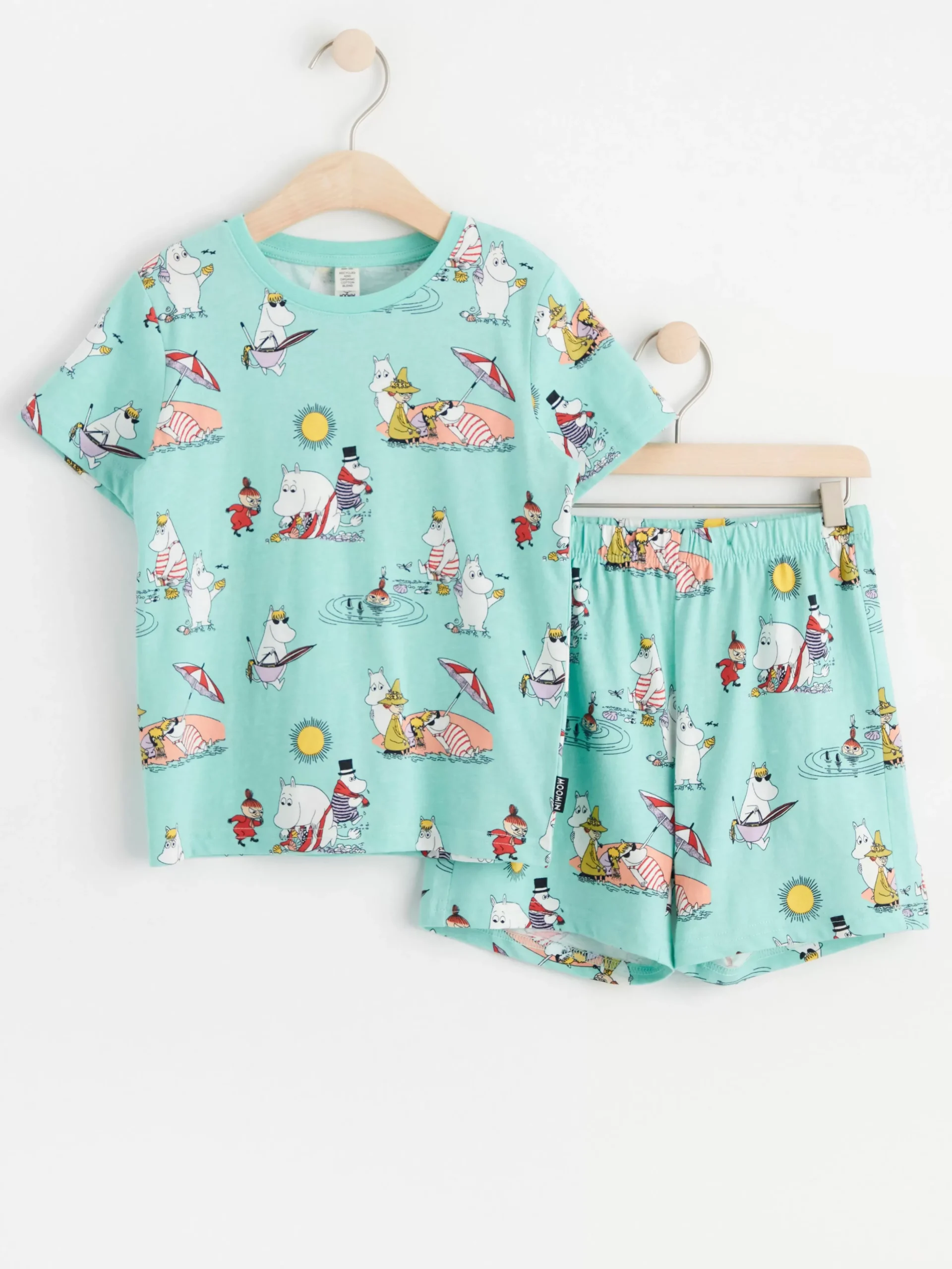 Nattplagg>Lindex Pyjamasset Med Mumin Dusty Aqua