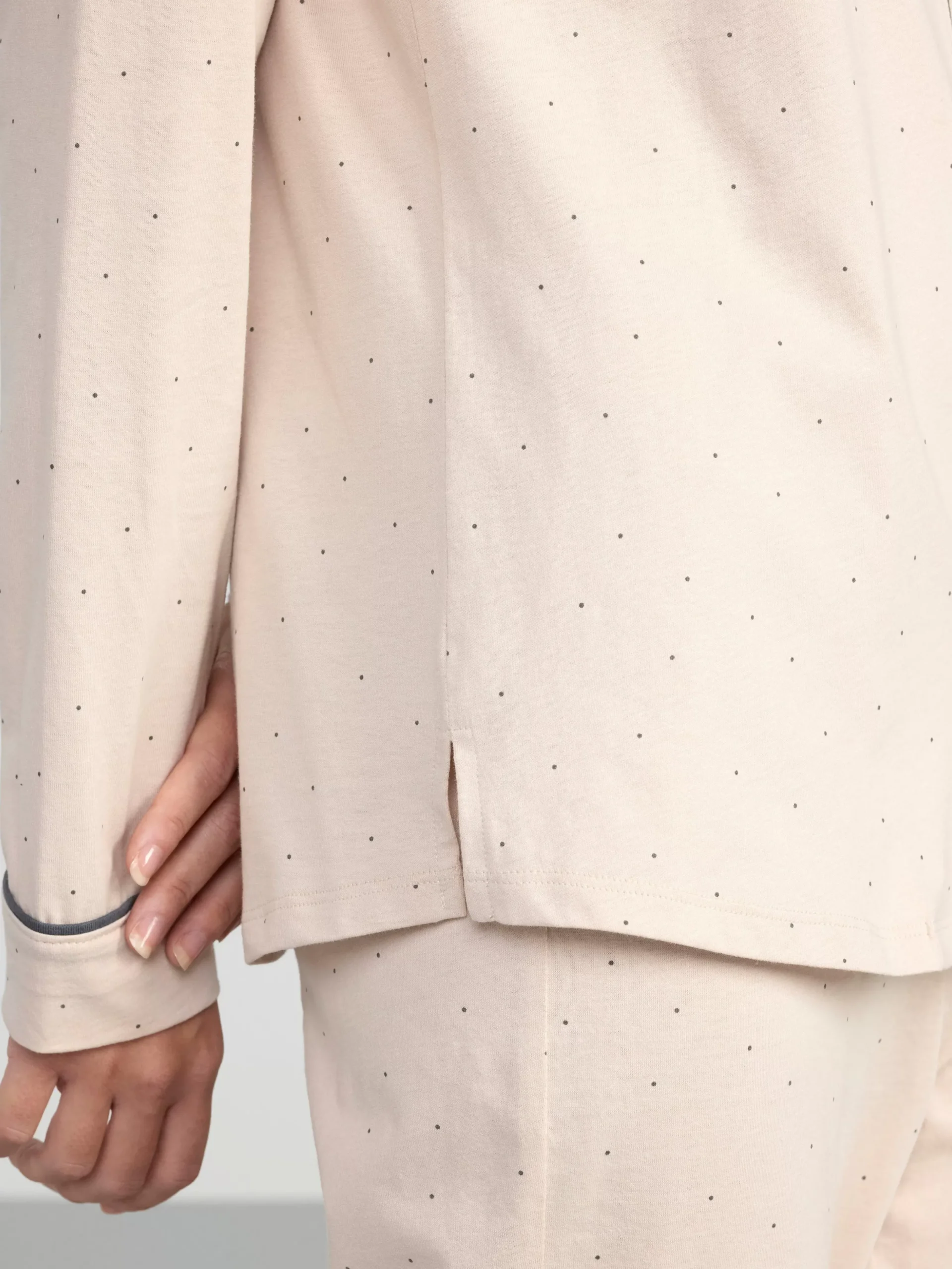 Nattplagg>Lindex Pyjamasset Med Skjorta Och Byxa. Light Beige