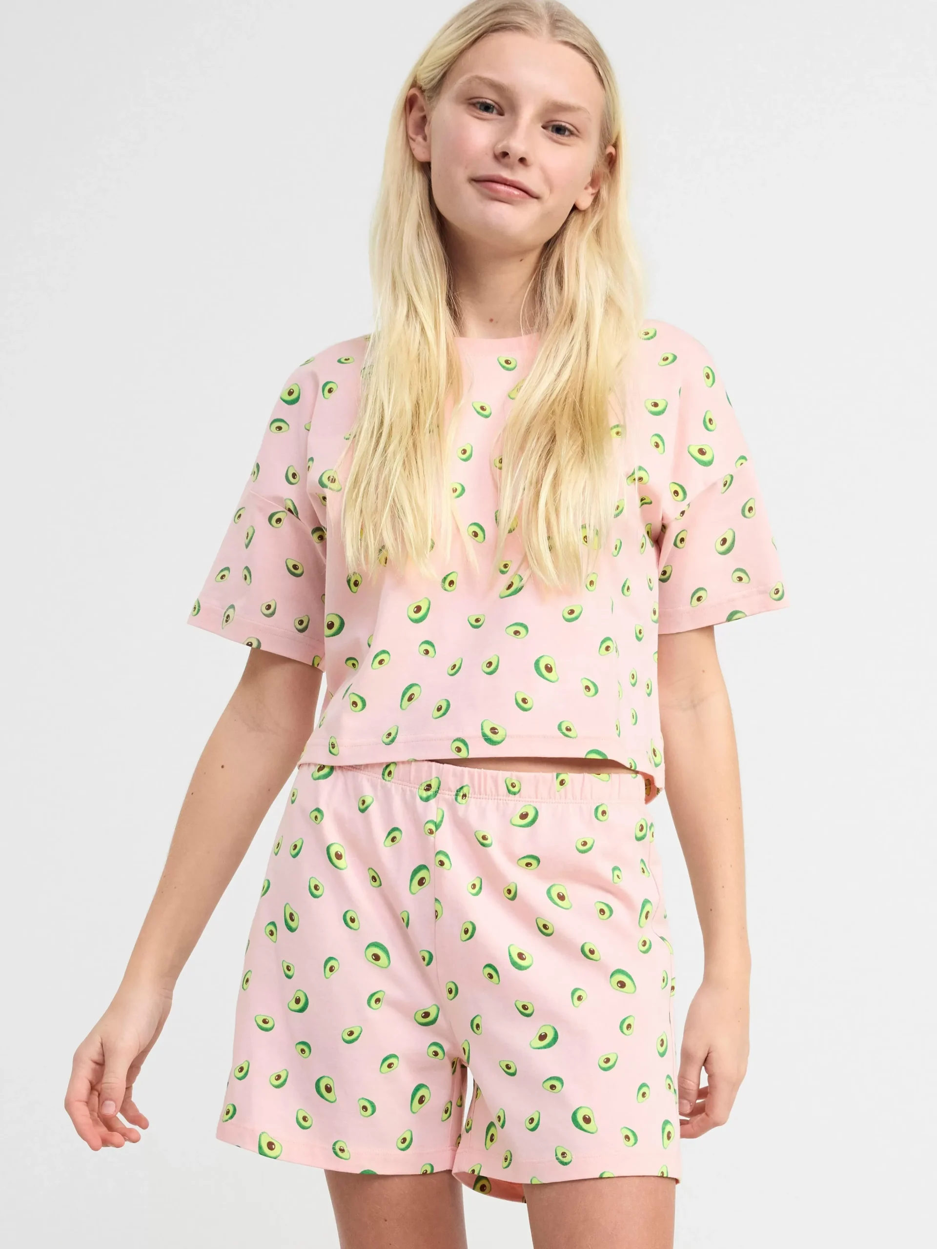 Nattplagg>Lindex Pyjamasset Med Topp Och Shorts Light Dusty Pink
