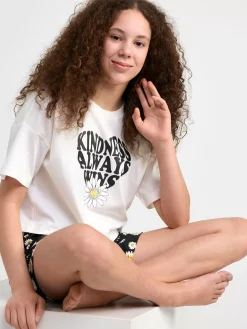 Nattplagg>Lindex Pyjamasset Med Topp Och Shorts Black