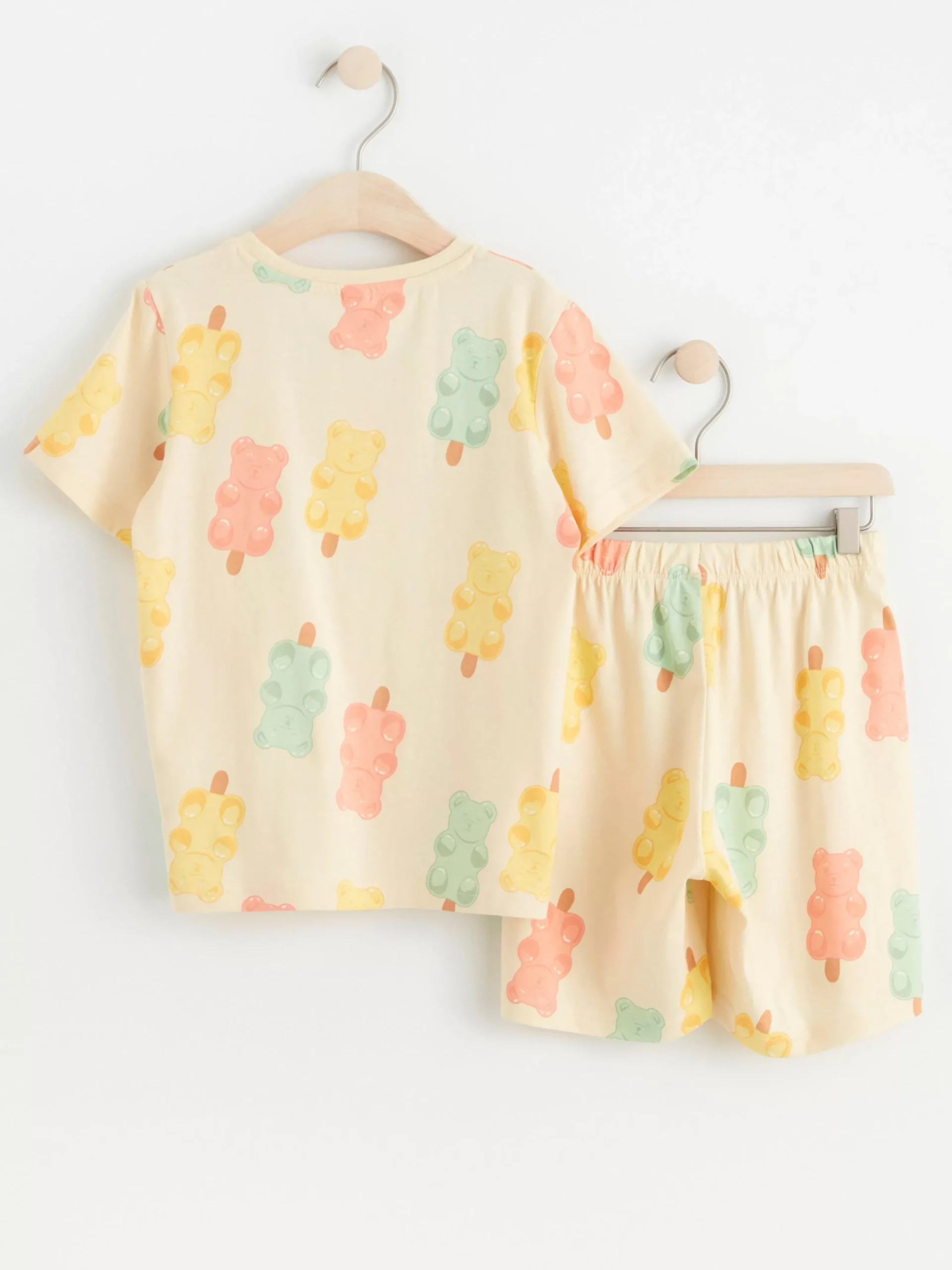 Nattplagg>Lindex Pyjamasset Med T-Shirt Och Shorts Light Yellow