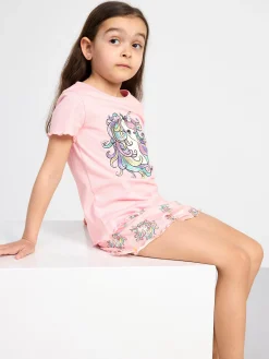 Nattplagg>Lindex Pyjamasset Med T-Shirt Och Shorts Light Pink