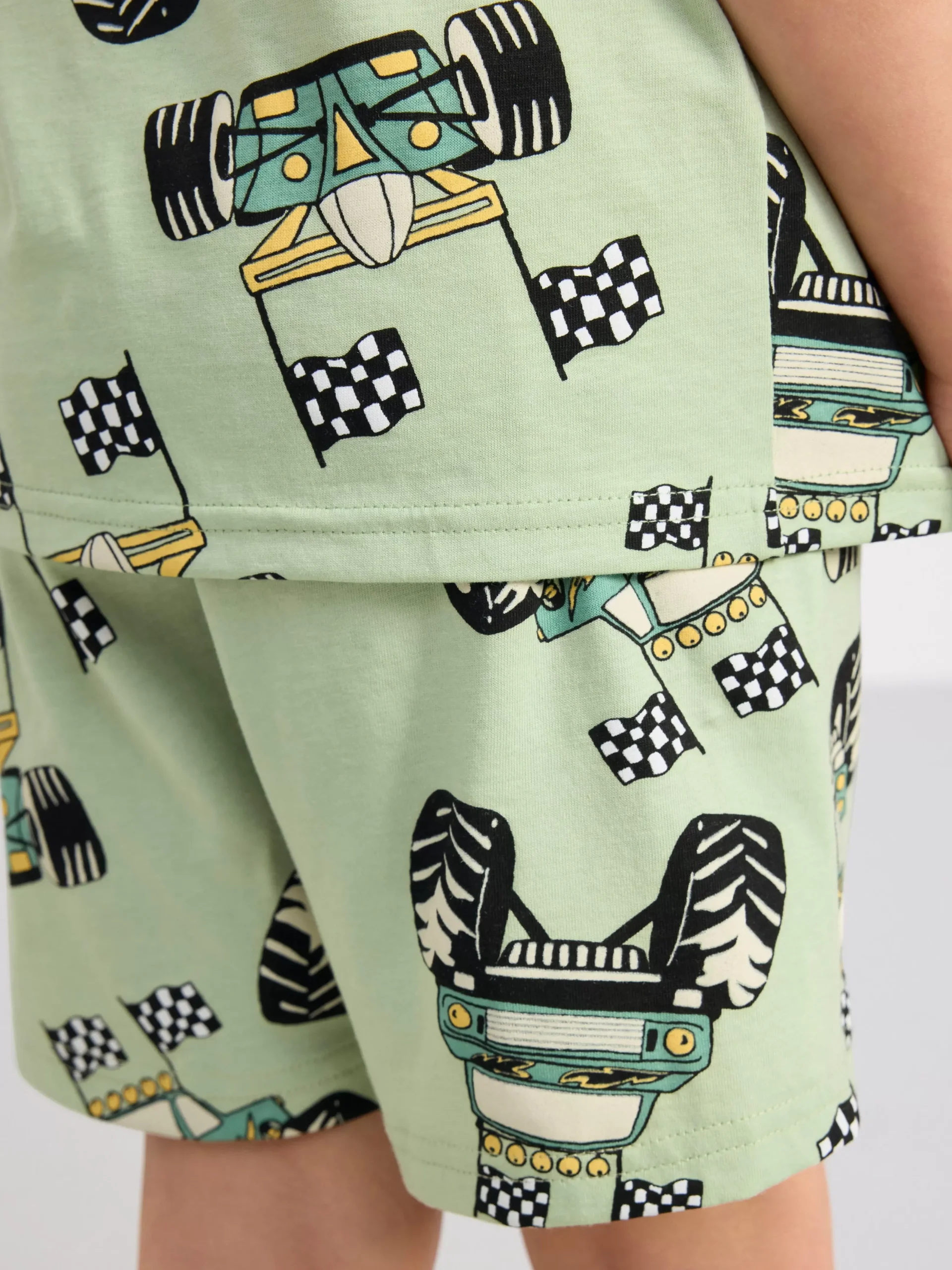 Nattplagg>Lindex Pyjamasset Med T-Shirt Och Shorts Light Dusty Green