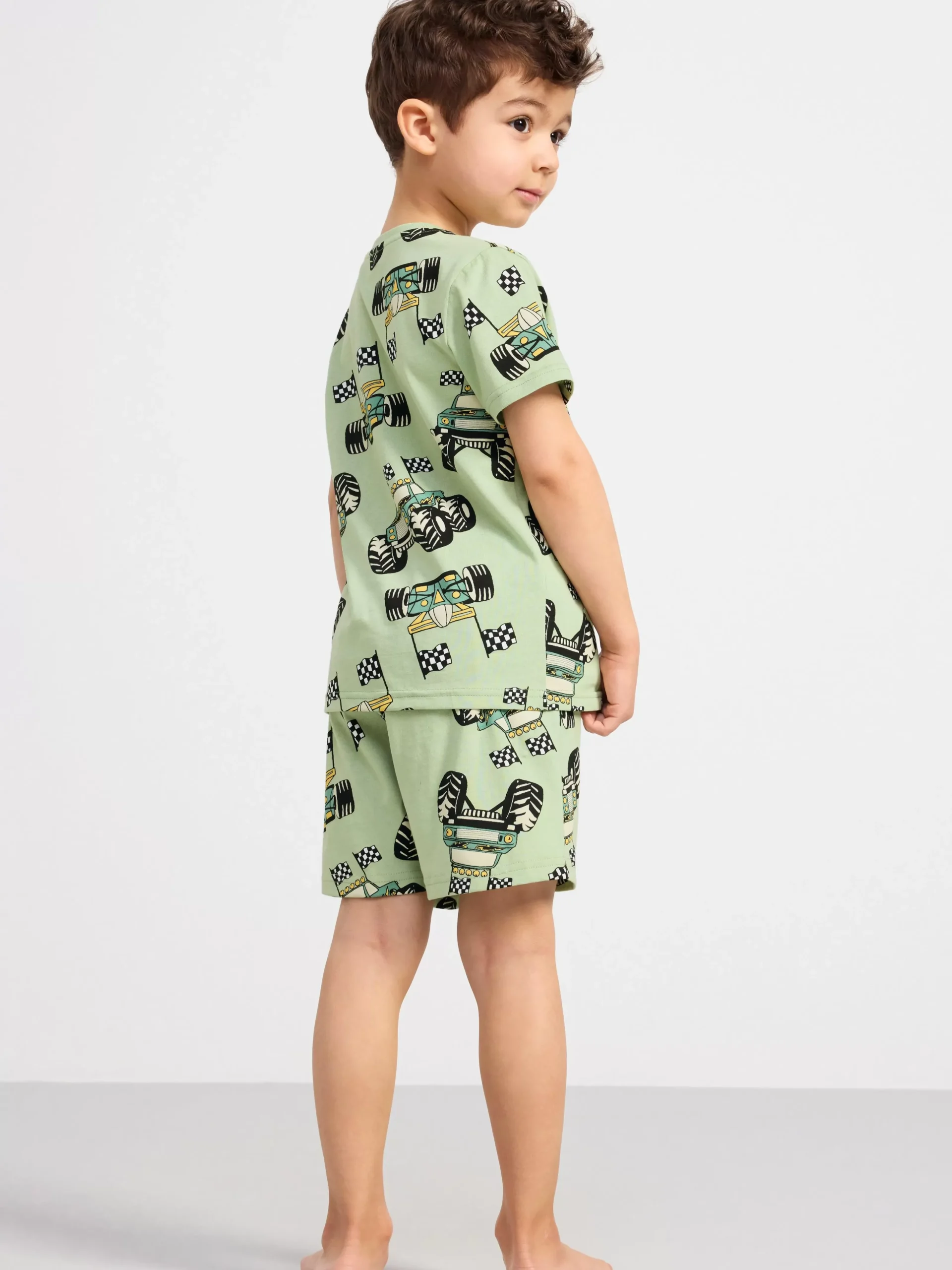 Nattplagg>Lindex Pyjamasset Med T-Shirt Och Shorts Light Dusty Green