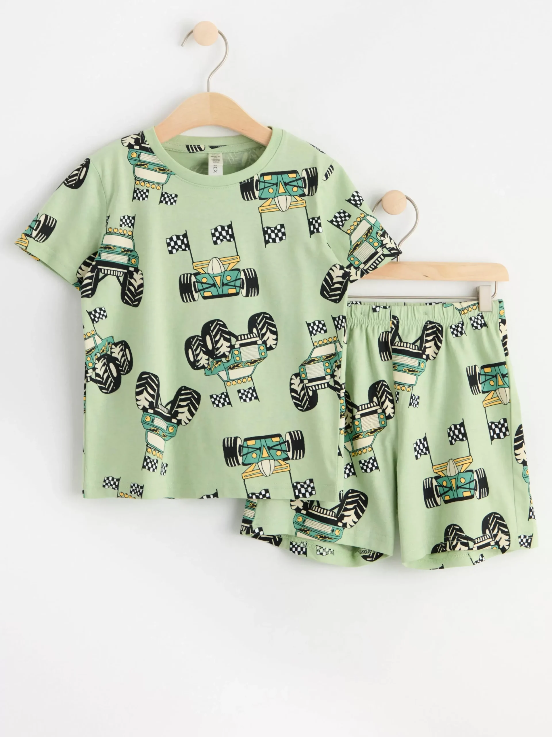 Nattplagg>Lindex Pyjamasset Med T-Shirt Och Shorts Light Dusty Green