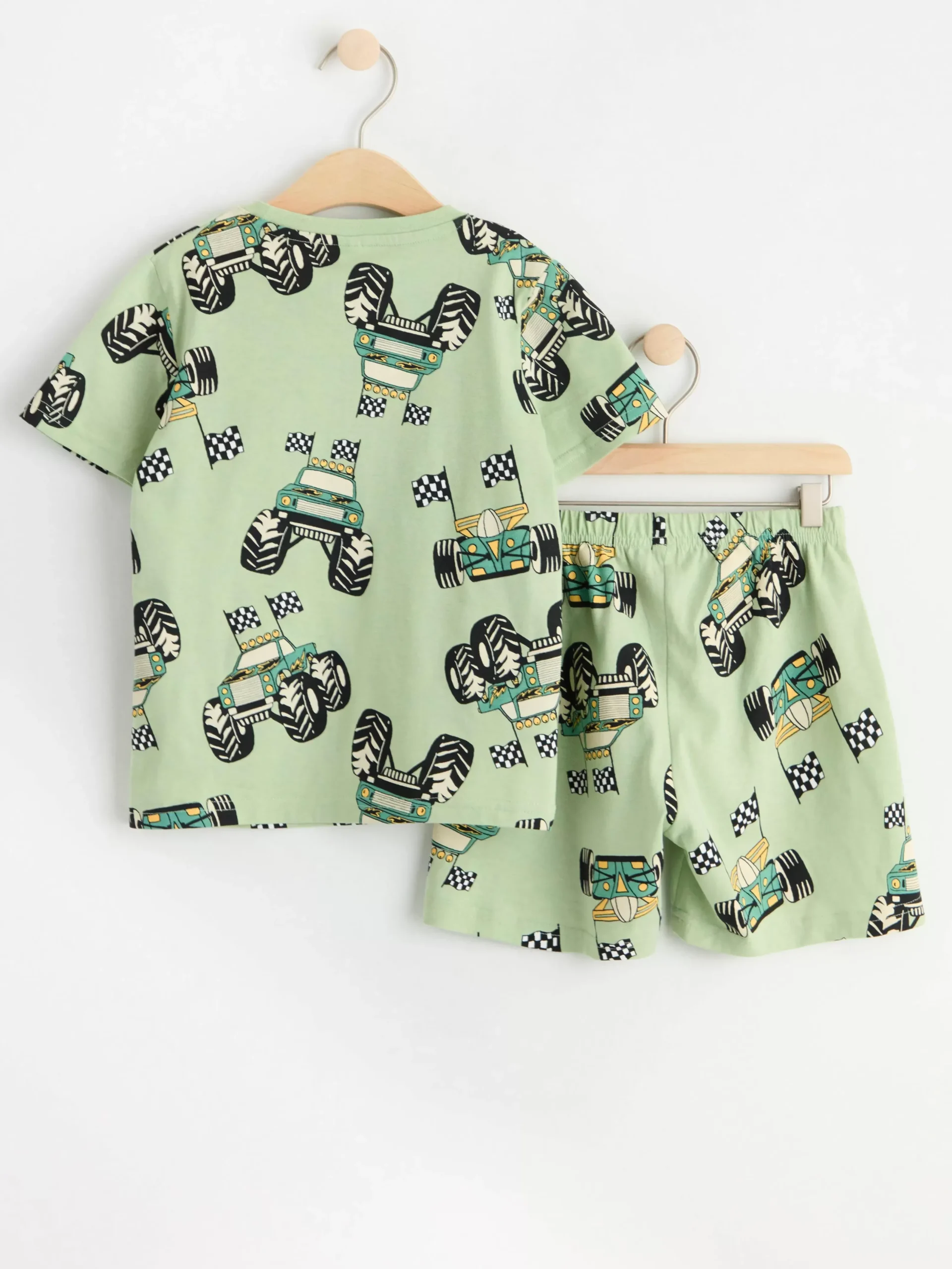 Nattplagg>Lindex Pyjamasset Med T-Shirt Och Shorts Light Dusty Green