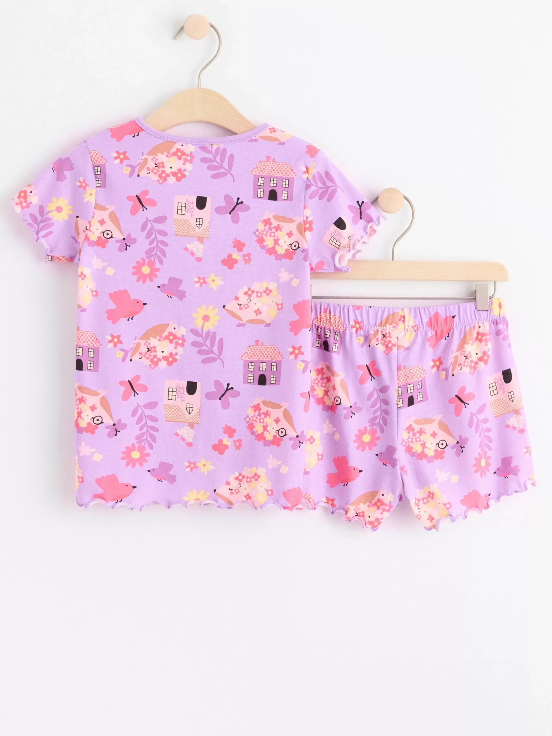 Nattplagg>Lindex Pyjamasset Med T-Shirt Och Shorts Light Lilac