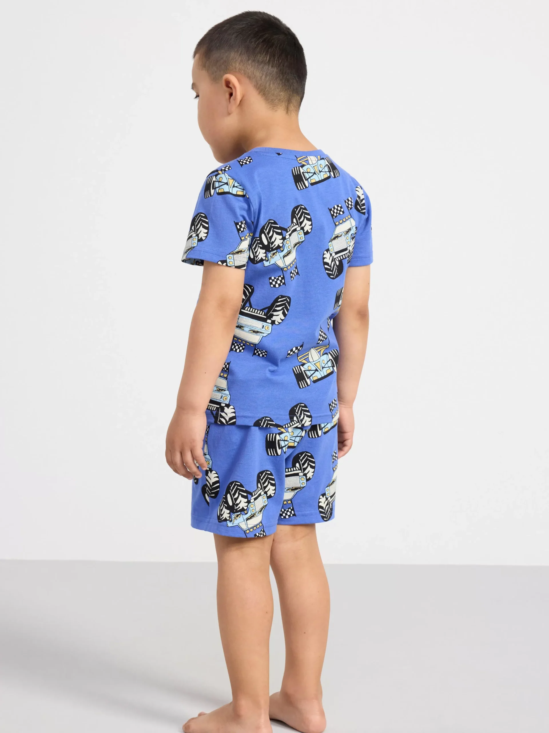 Nattplagg>Lindex Pyjamasset Med T-Shirt Och Shorts Dk Blue