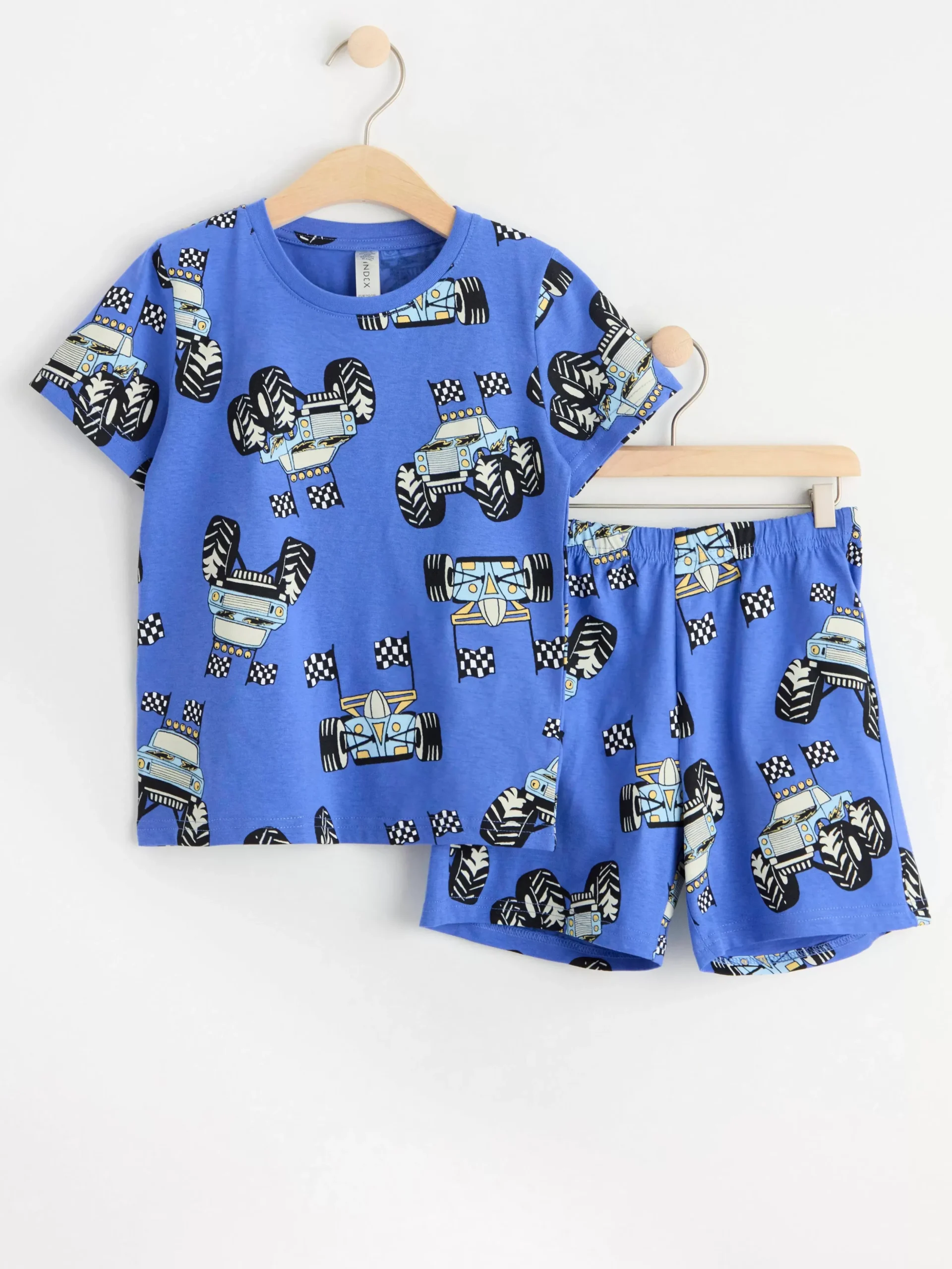 Nattplagg>Lindex Pyjamasset Med T-Shirt Och Shorts Dk Blue