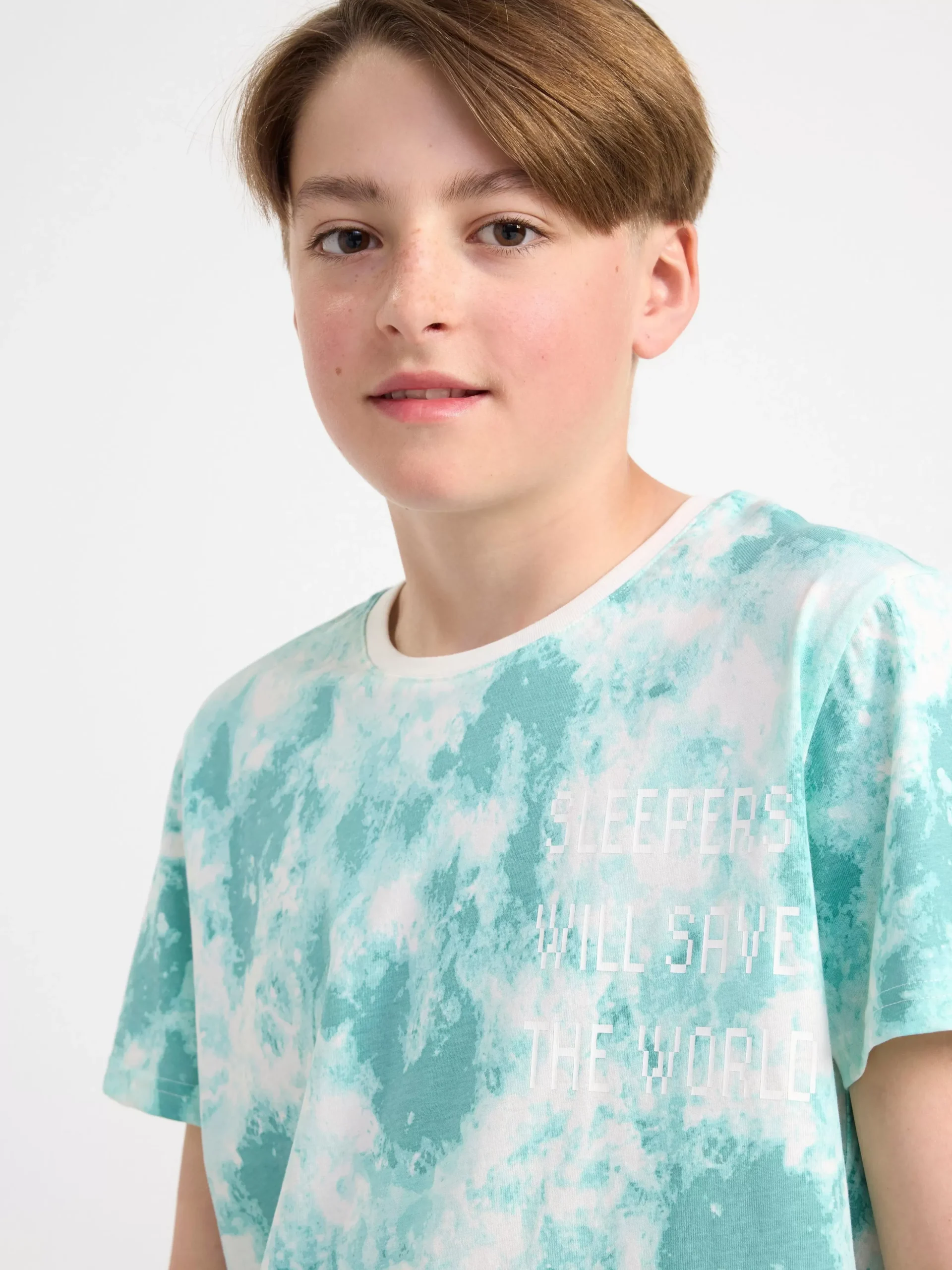 Nattplagg>Lindex Pyjamasset Med T-Shirt Och Shorts Turquoise
