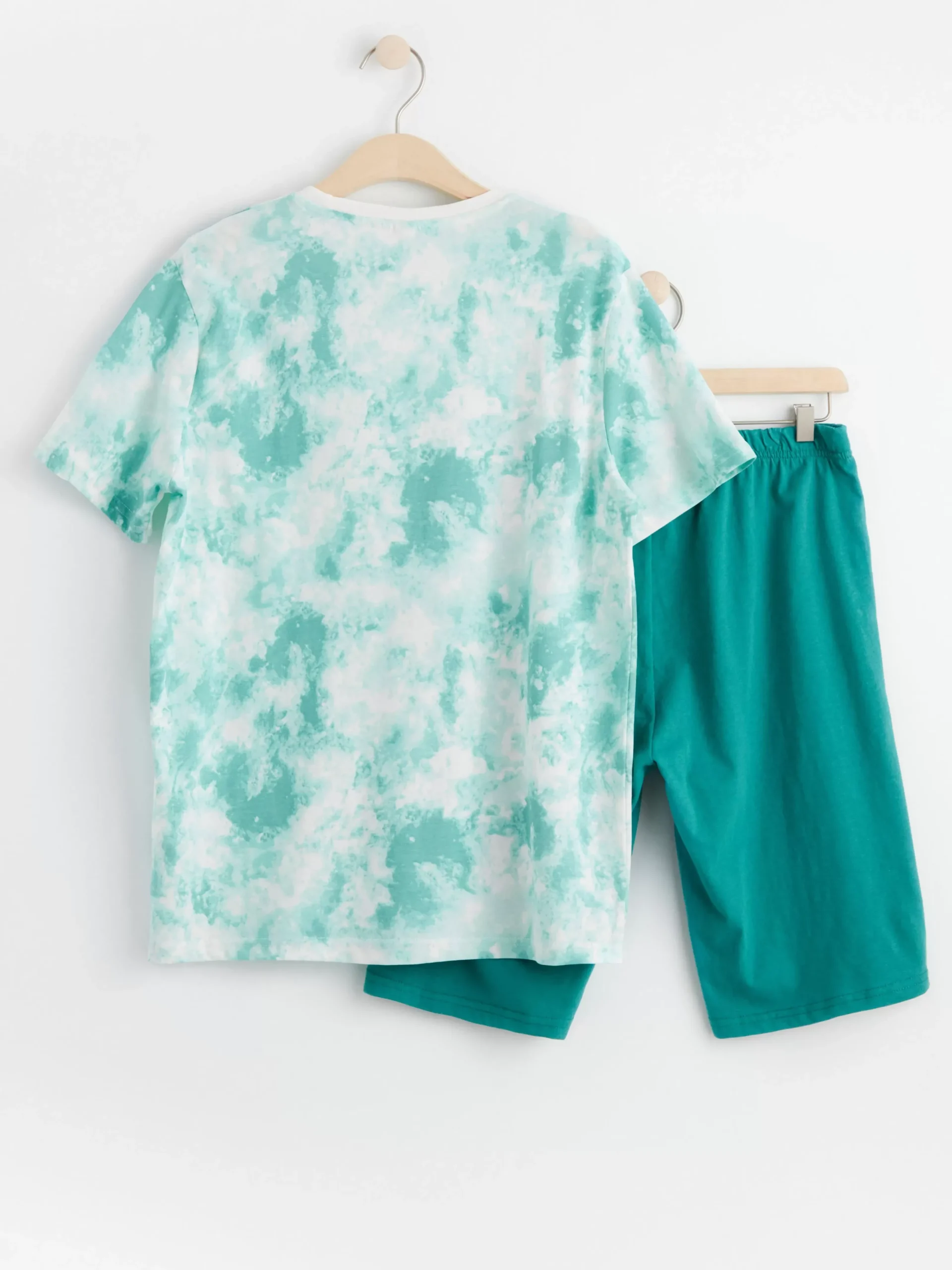 Nattplagg>Lindex Pyjamasset Med T-Shirt Och Shorts Turquoise
