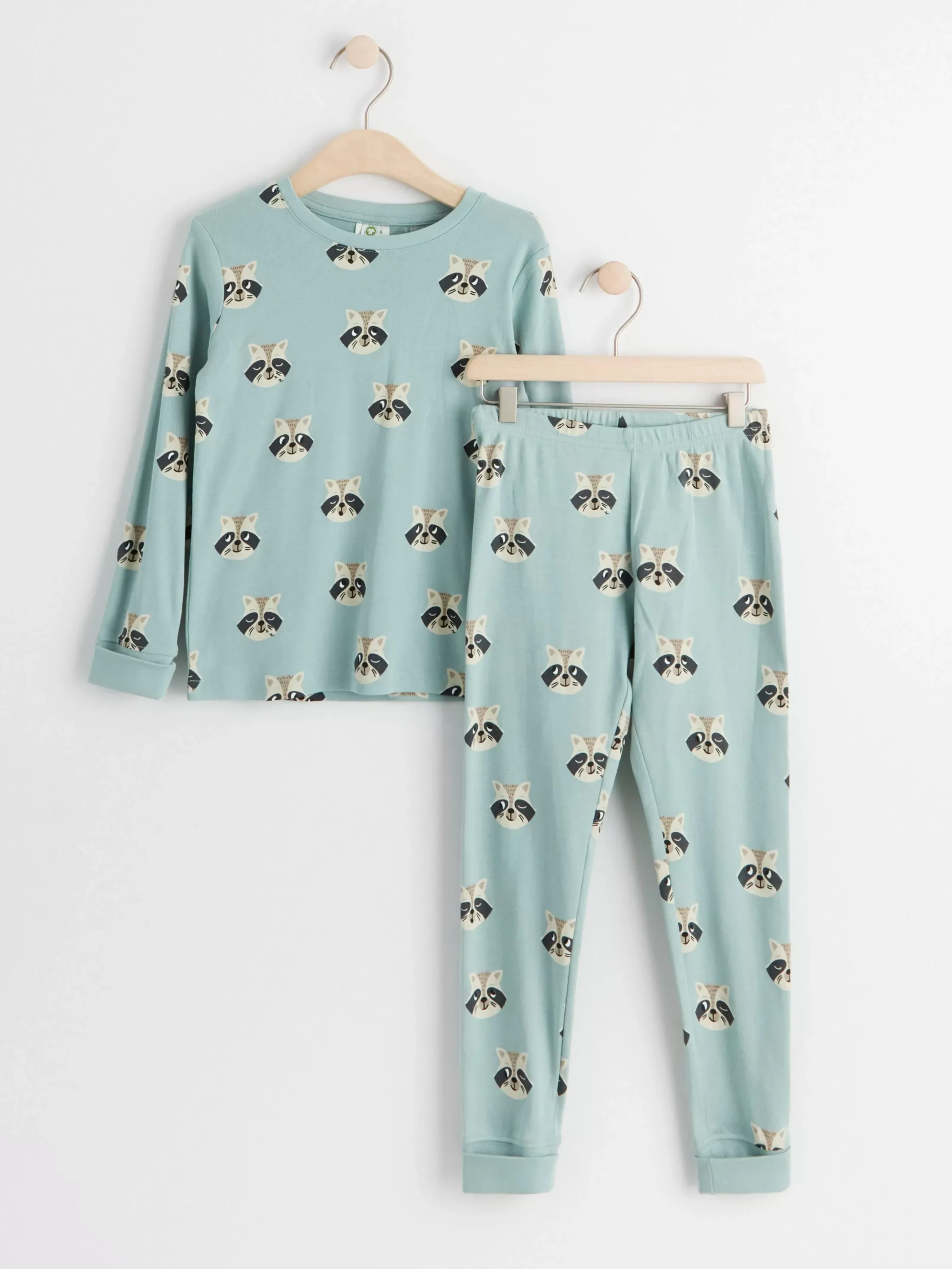 Nattplagg>Lindex Pyjamasset Med Tvattbjornar Light Dusty Aqua