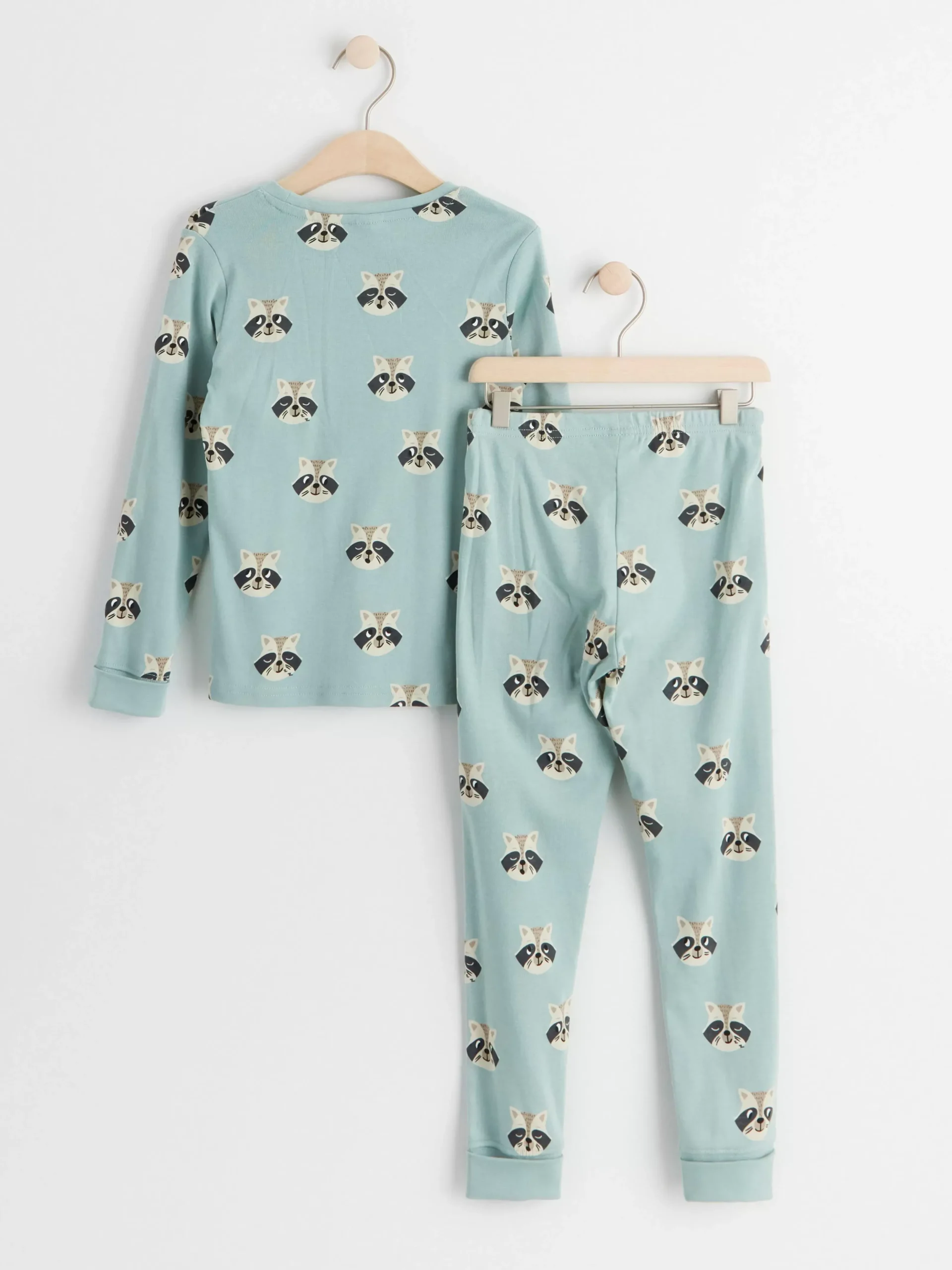 Nattplagg>Lindex Pyjamasset Med Tvattbjornar Light Dusty Aqua