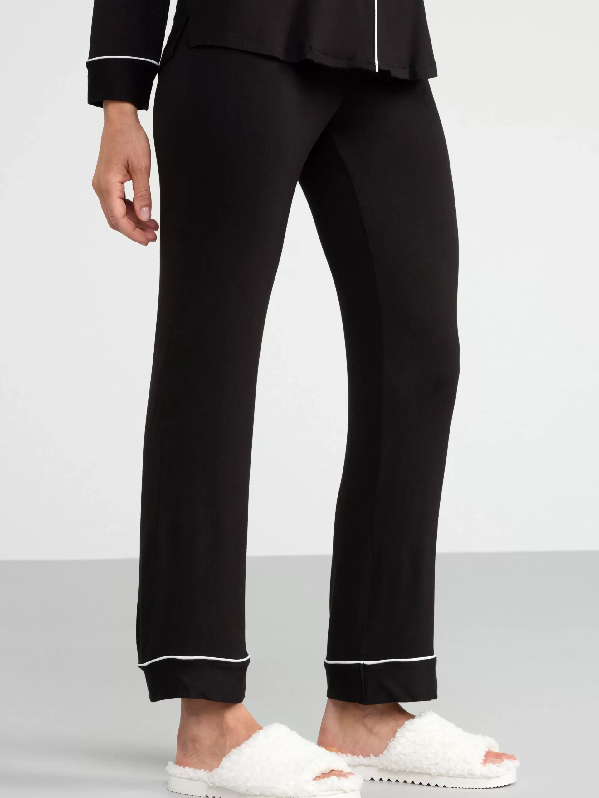Nattplagg>Lindex Pyjamasskjorta I Mjuk Trika Black