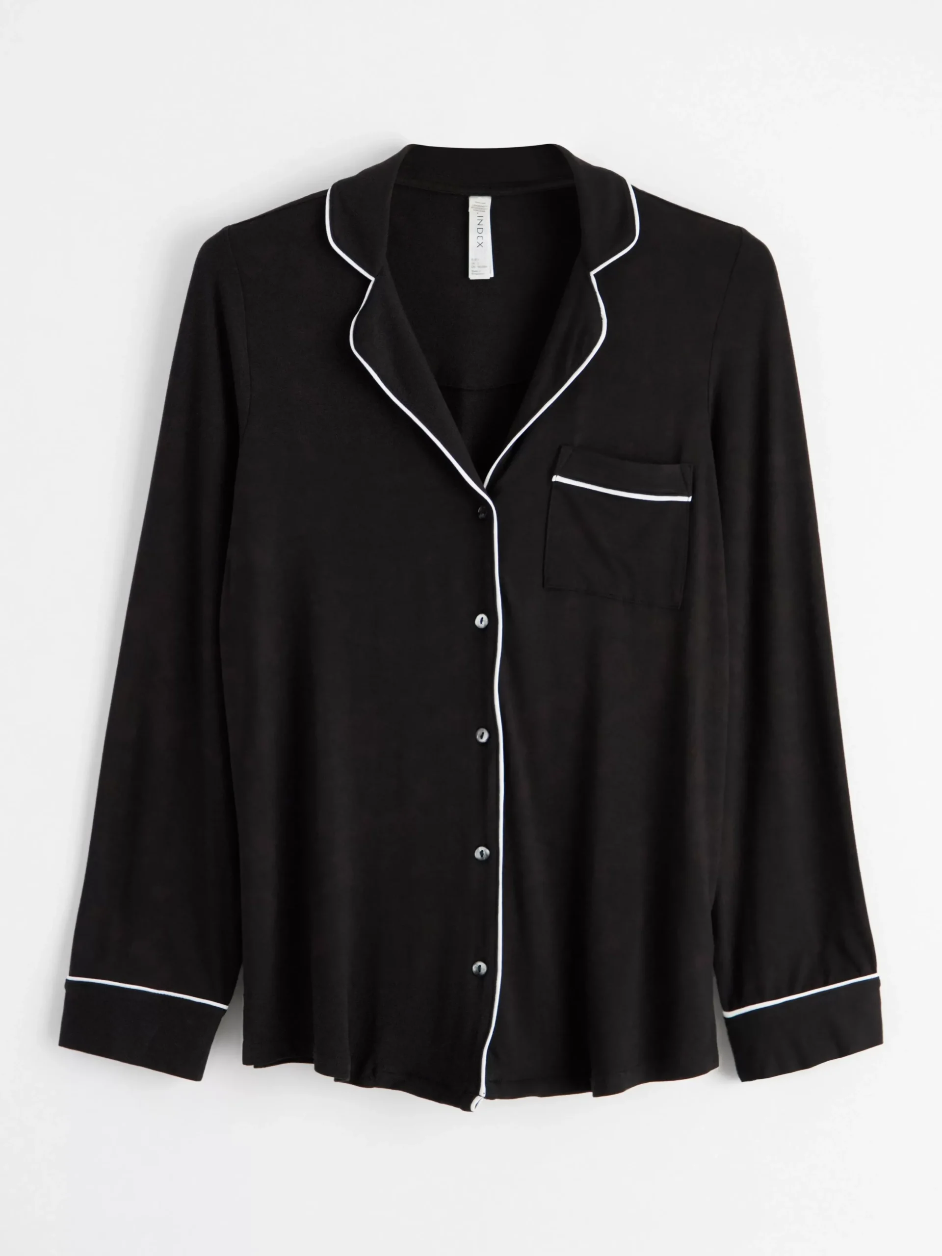 Nattplagg>Lindex Pyjamasskjorta I Mjuk Trika Black