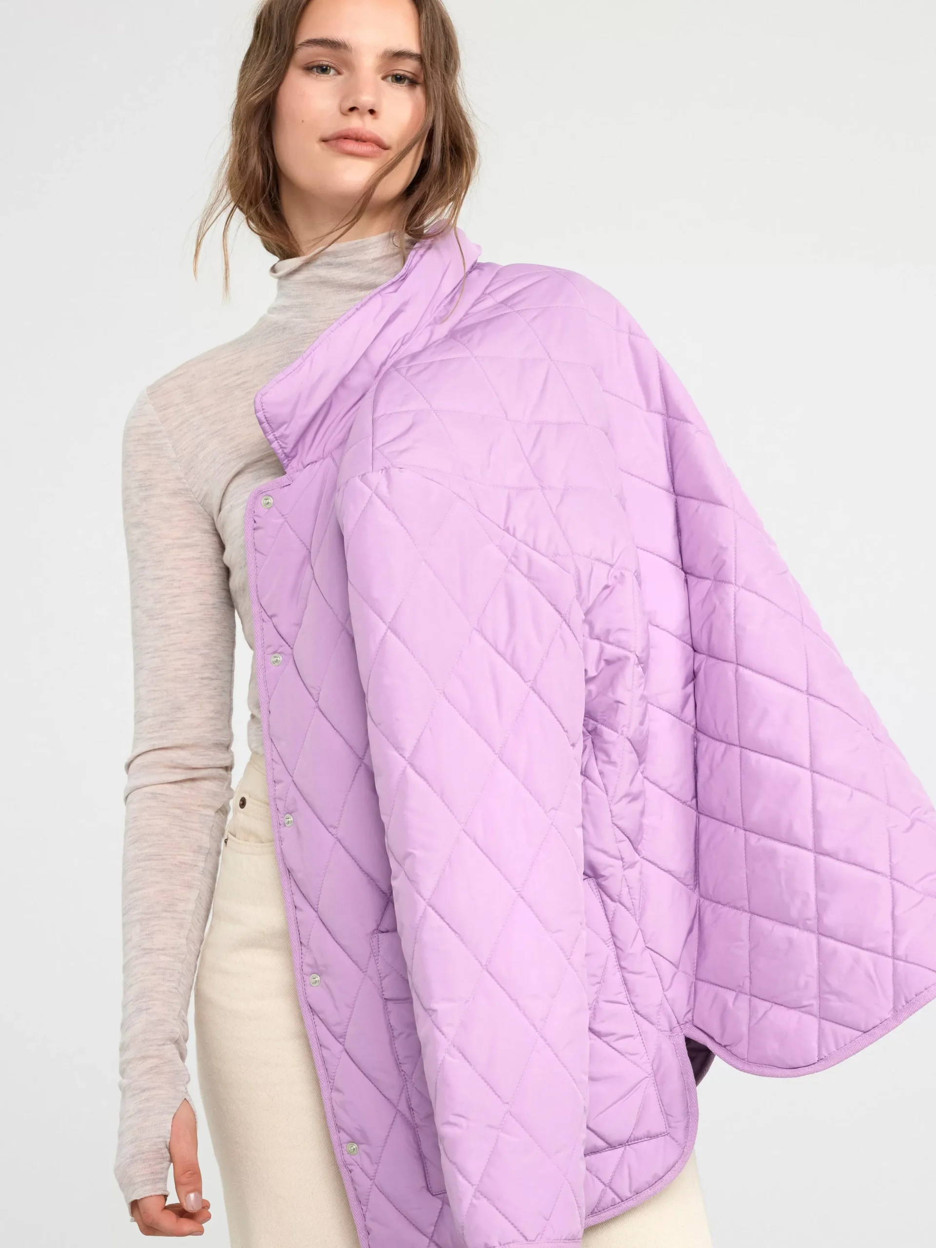 Ytterkläder>Lindex Quiltad Jacka Dusty Lilac