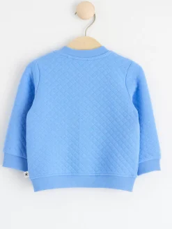 Tröjor & Cardigans>Lindex Quiltad Trikatroja Med Knappar Light Blue