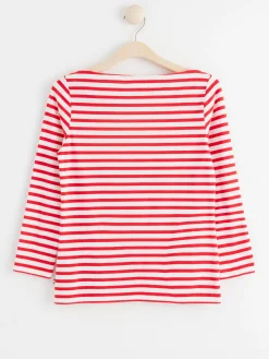 Toppar & T-Shirts>Lindex Randig Bomullstopp Red