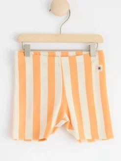 Byxor & Leggings>Lindex Randig Cykelbyxa Light Dusty Orange
