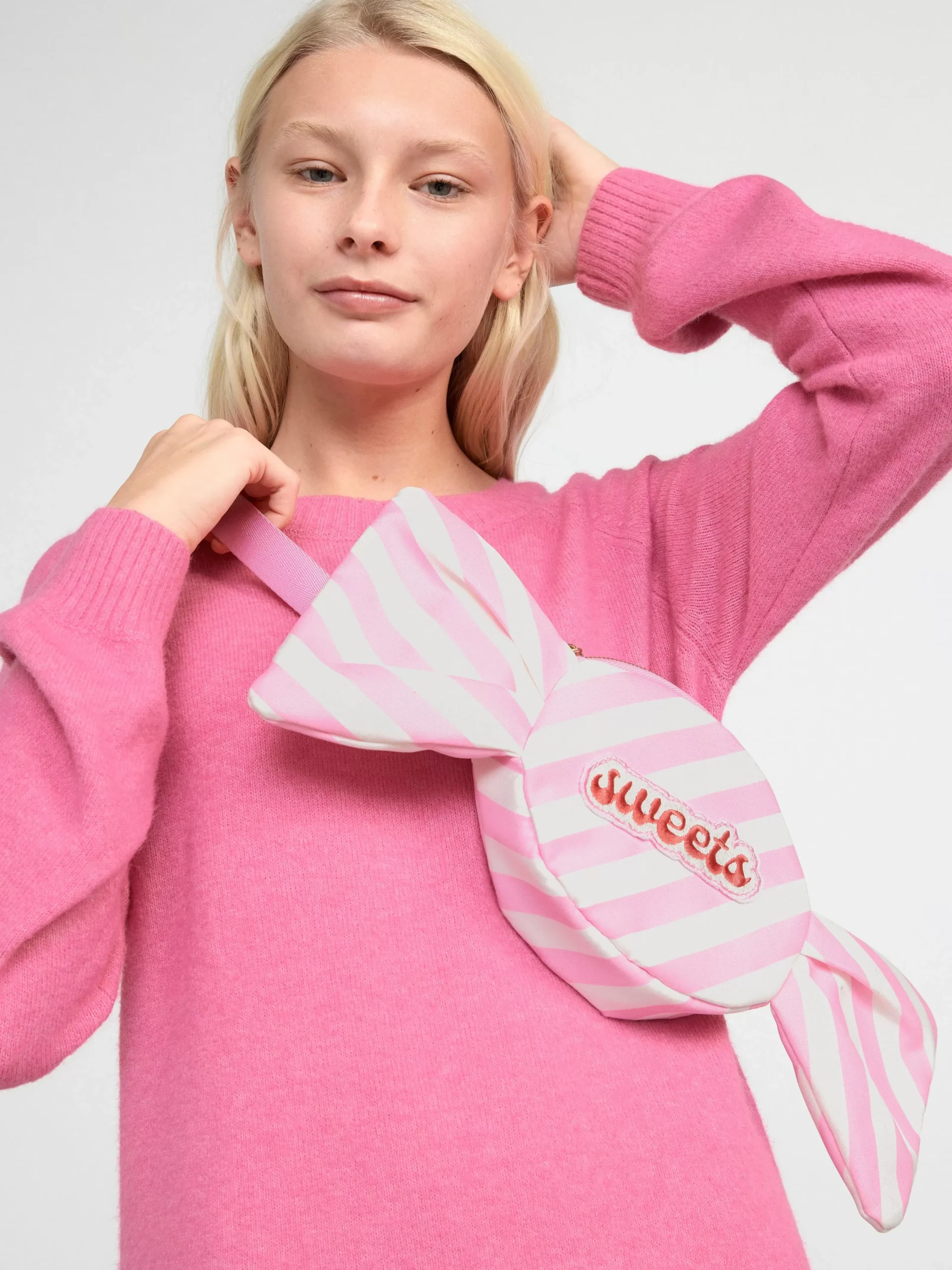 Accessoarer>Lindex Randig Godisvaska Light Pink