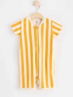 Pyjamas>Lindex Randig Pyjamasromper Dark Dusty Yellow