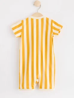 Pyjamas>Lindex Randig Pyjamasromper Dark Dusty Yellow