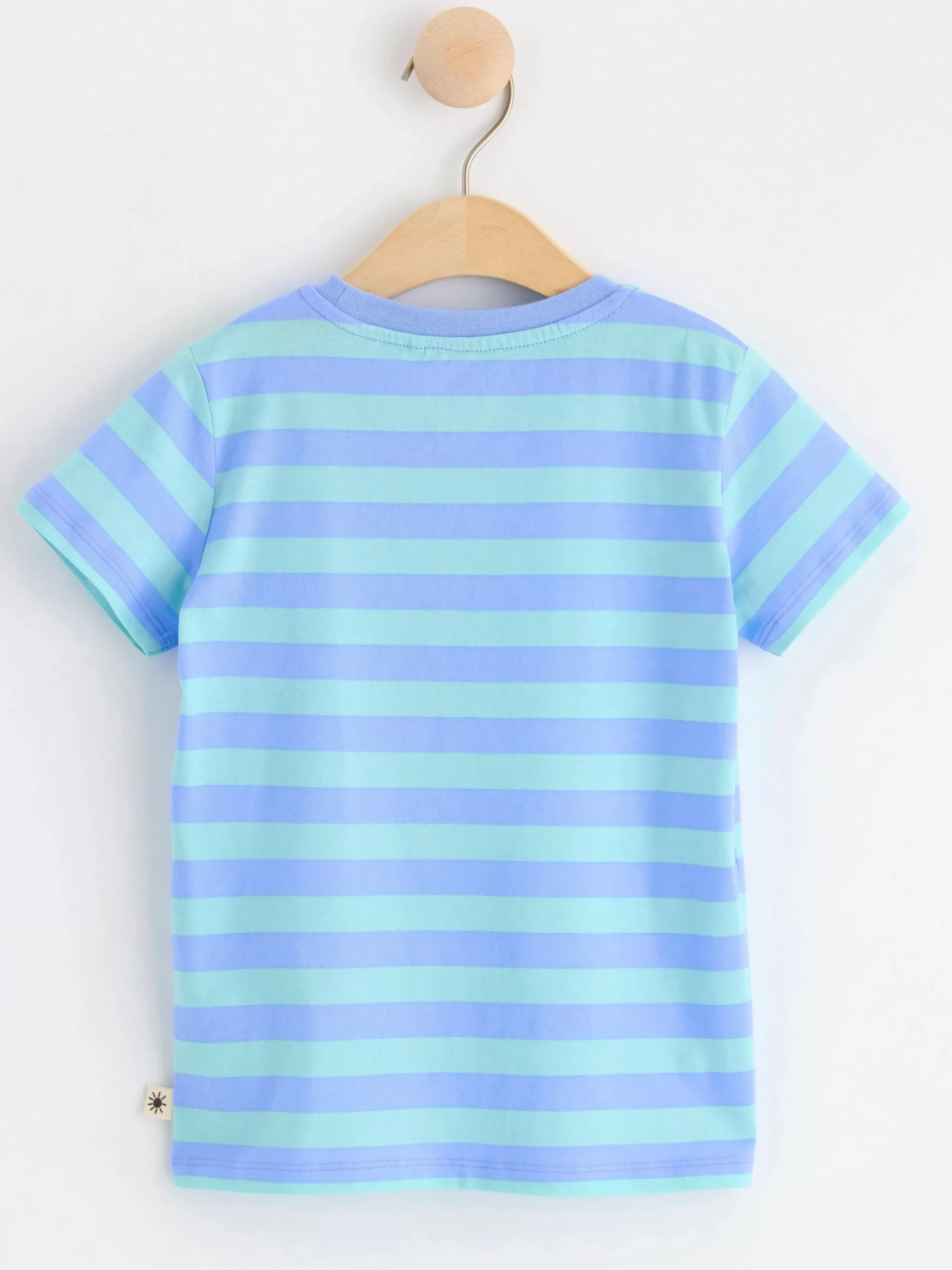 Toppar & T-Shirts>Lindex Randig T-Shirt Light Blue