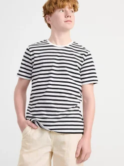 Toppar & T-Shirts>Lindex Randig T-Shirt Off White