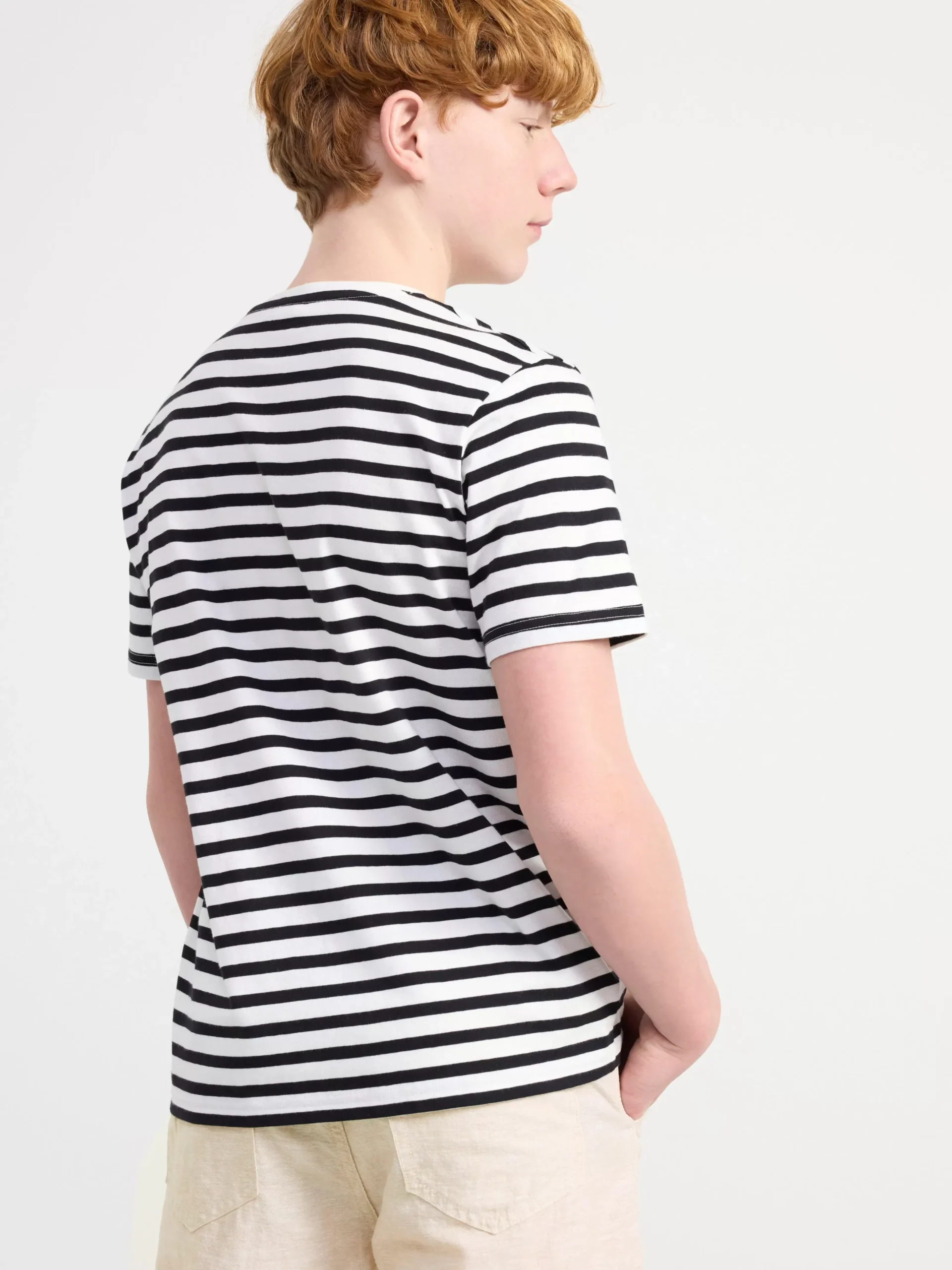 Toppar & T-Shirts>Lindex Randig T-Shirt Off White