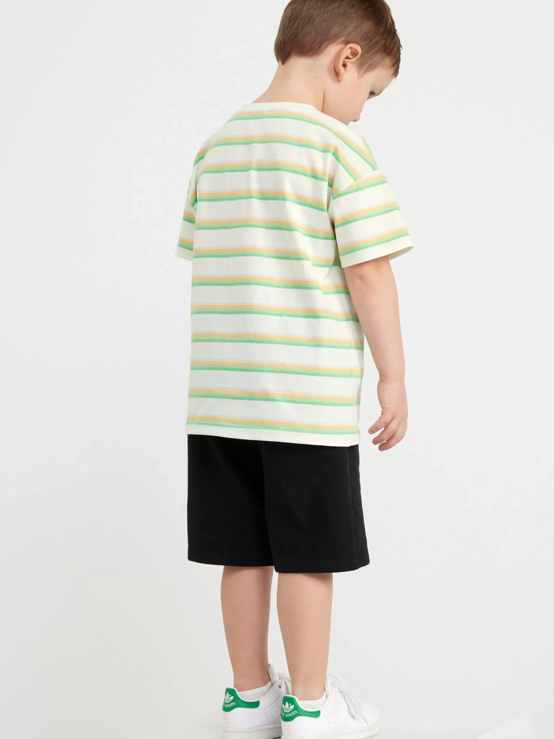 Toppar & T-Shirts>Lindex Randig T-Shirt I Oversize-Modell Light Dusty White